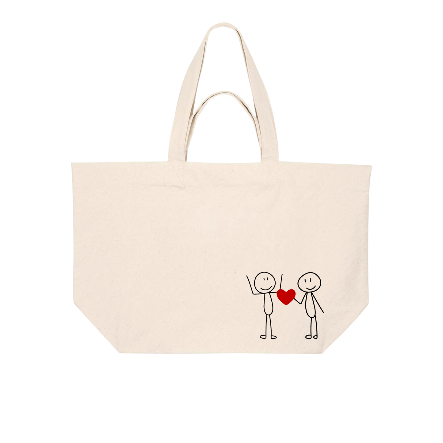STICKFIGURELOVE! (Stick) - Organic Shopping Bag
