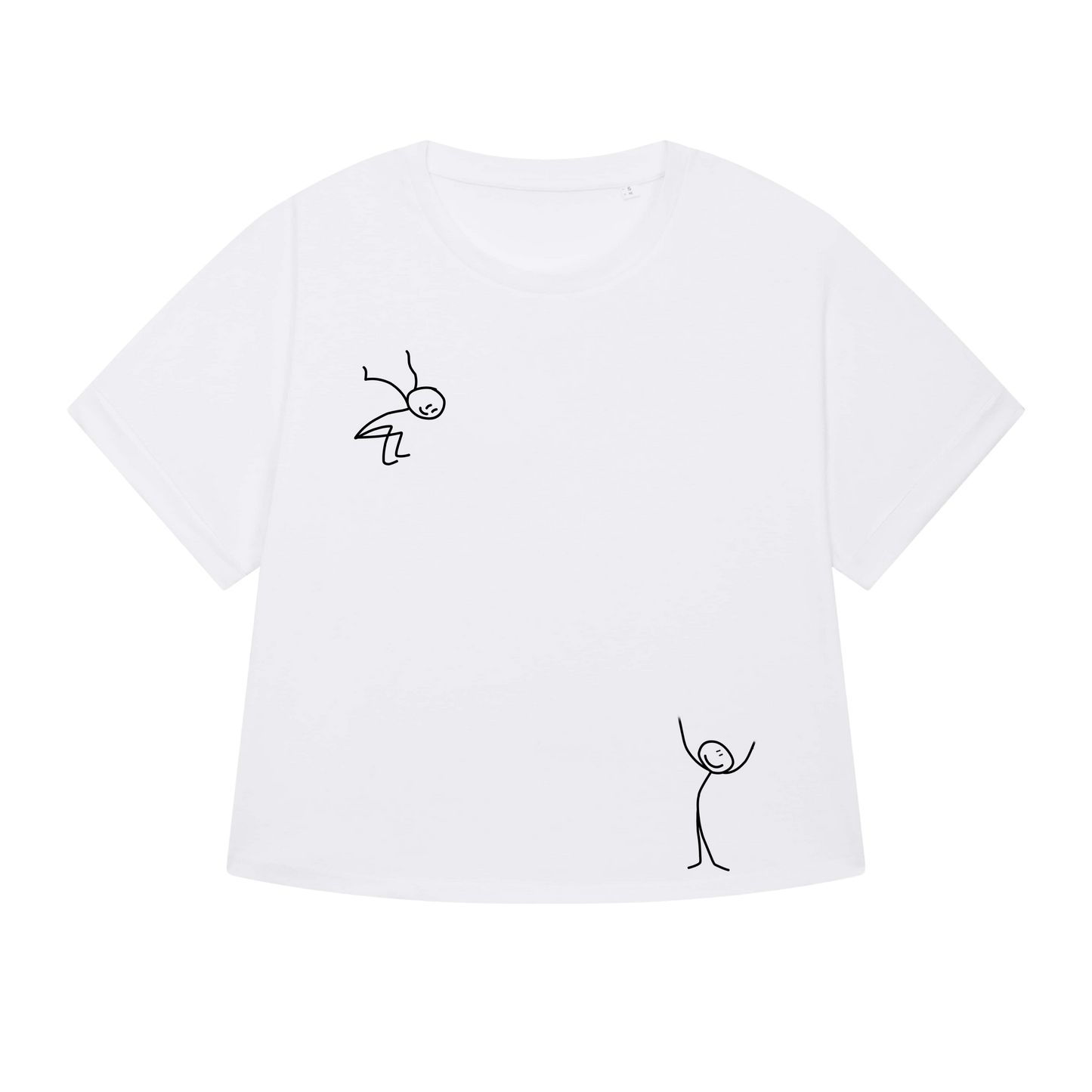 TRUSTME! (Stick)- Womens Organic Rolled Sleeves T-Shirt