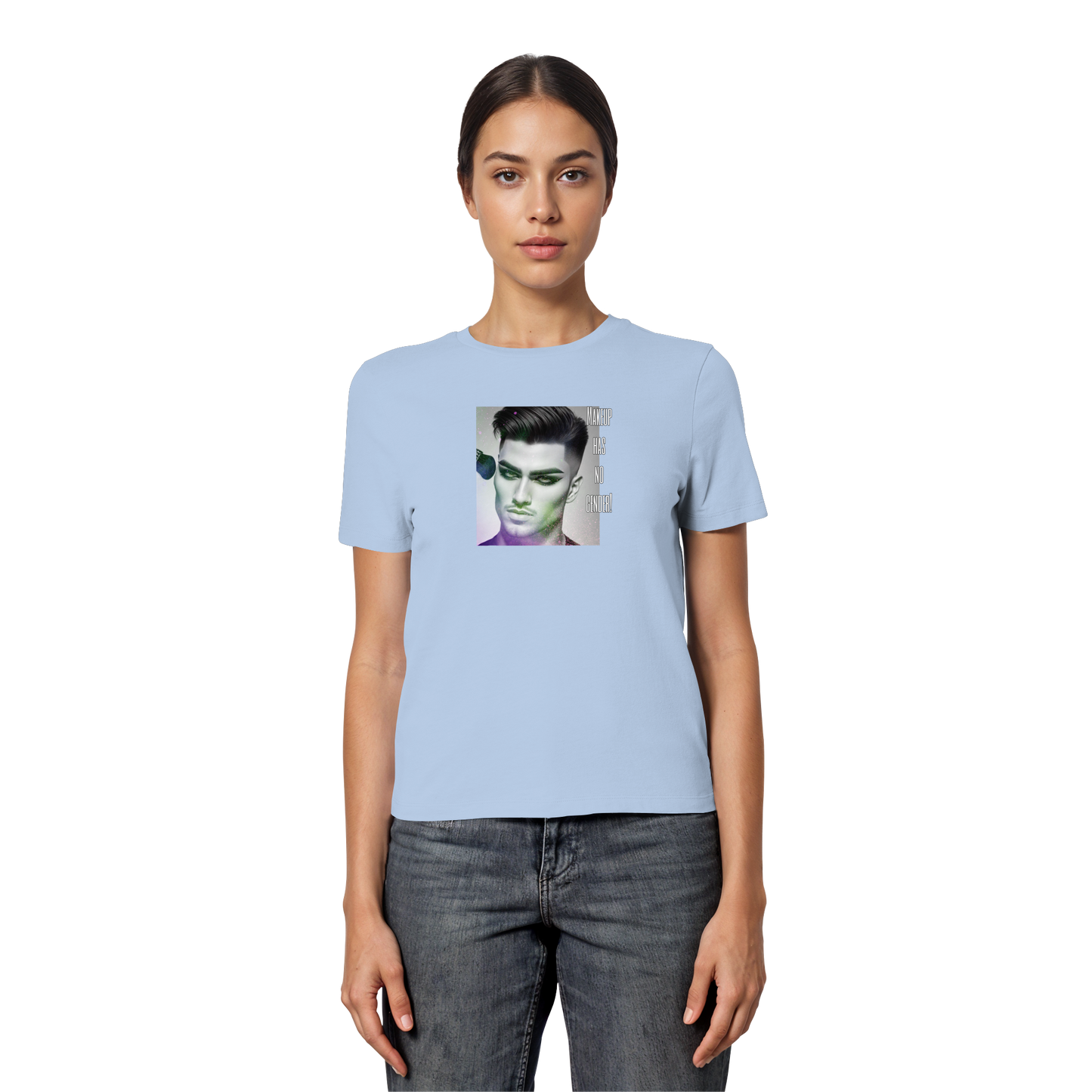 MAKEUPHASNOGENDER! - Fitted Women's Organic Shirt