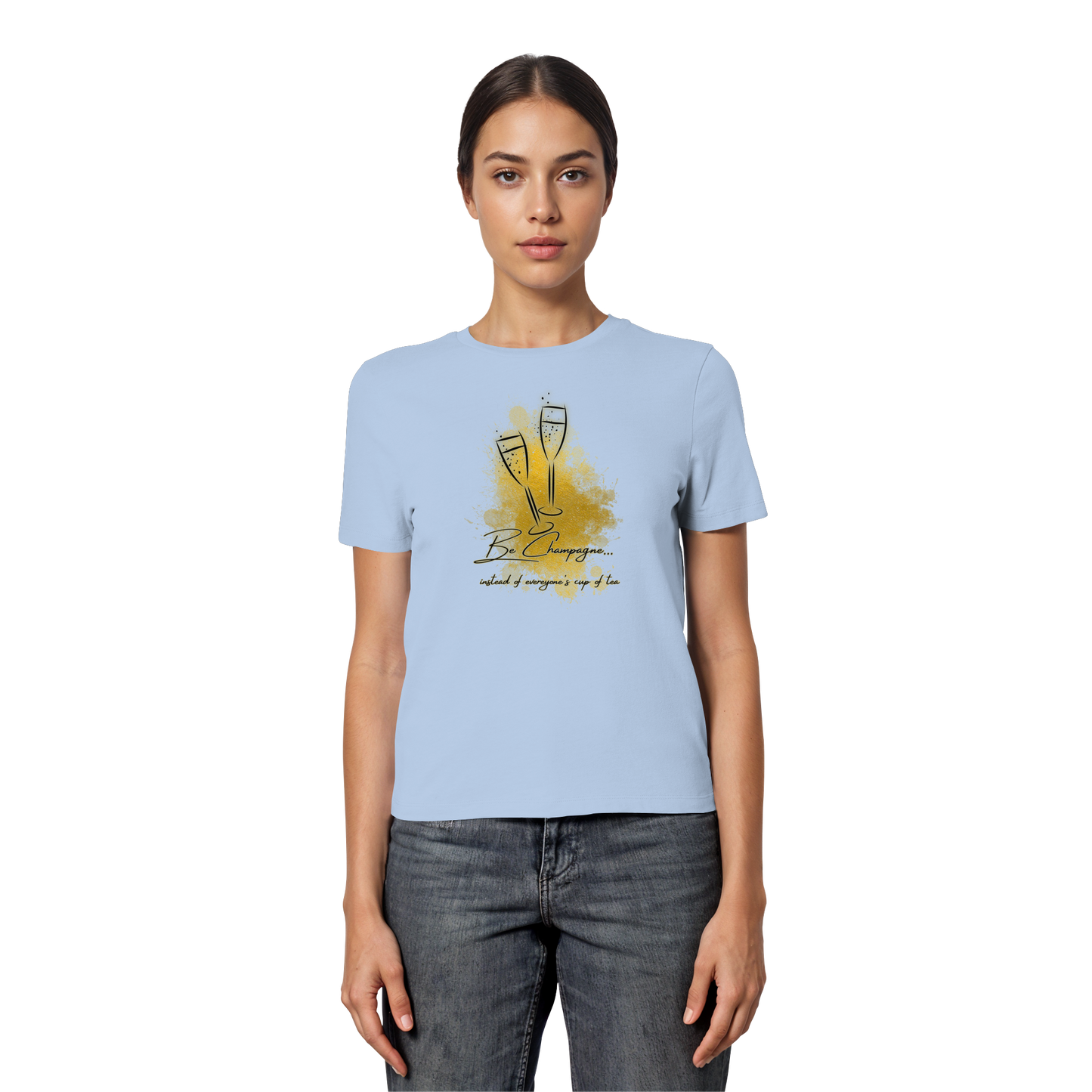 CHAMPAGNE! - Fitted Ladies Organic T-Shirt