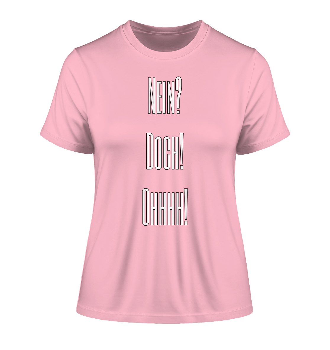 NO? YES! OHHHH! - Fitted Ladies Organic Shirt