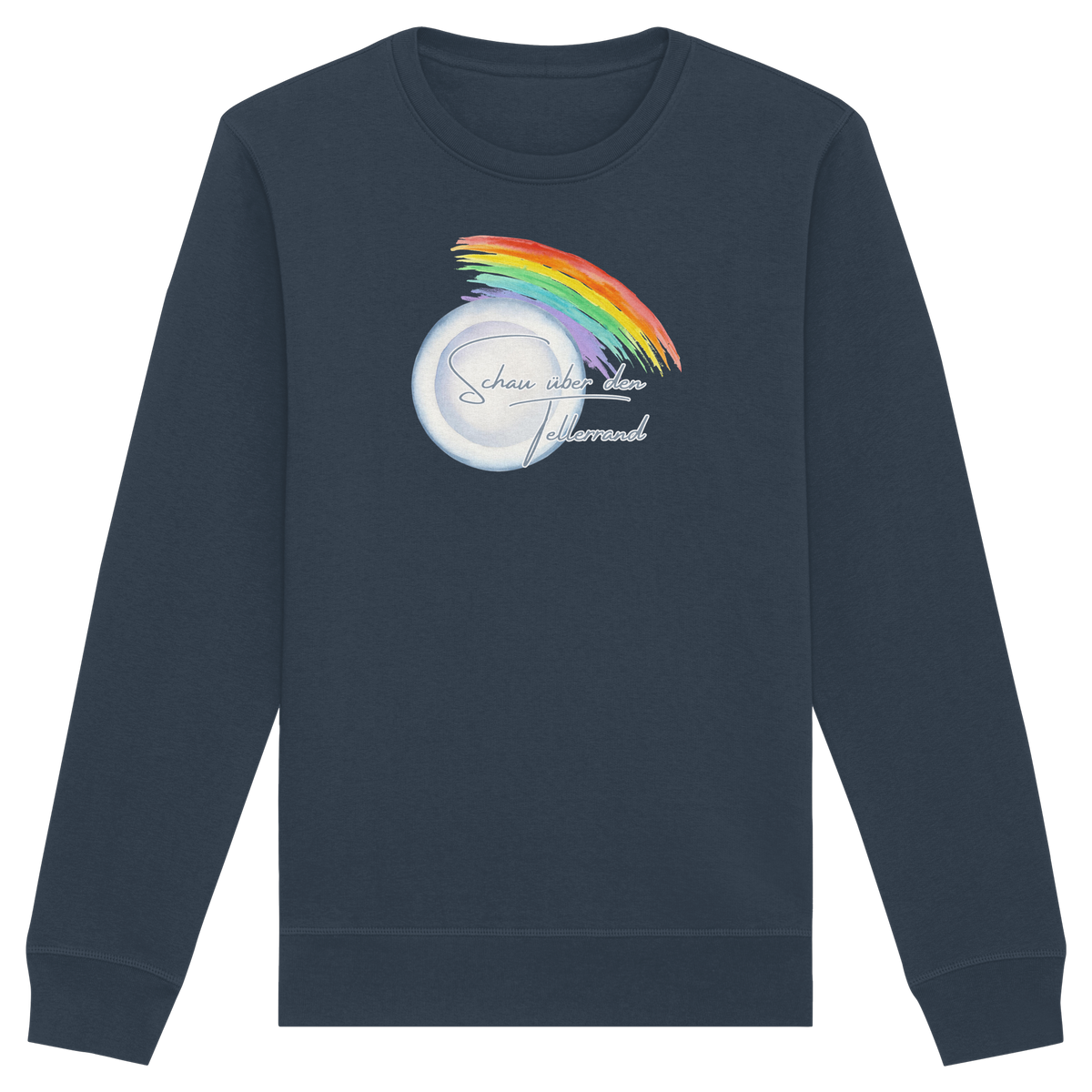 SCHAUÜBERDENTELLERRAND! - Organic Basic Unisex Sweatshirt