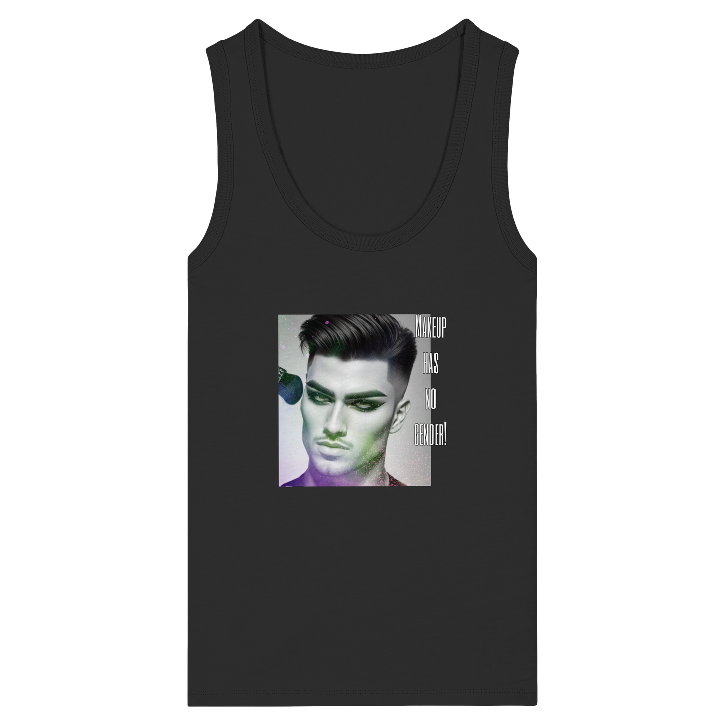 MAKEUPHASNOGENDER! - Womens Organic Fitted Tank Top