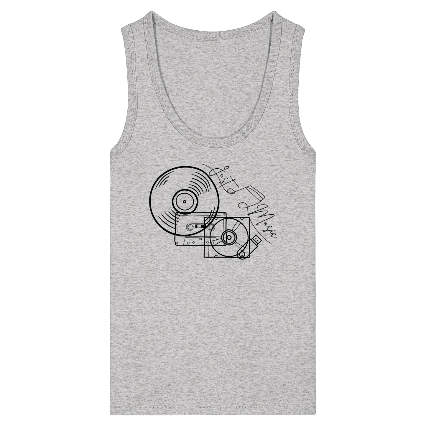 JUSTMUSIC! - Women's Organic Fitted Tank Top