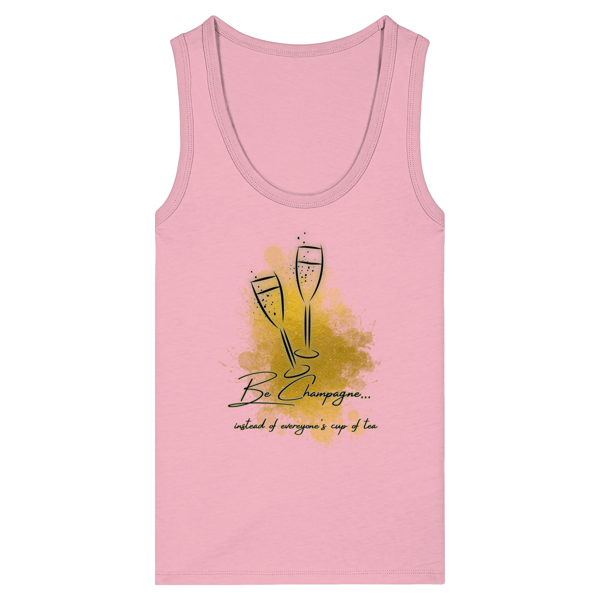 CHAMPAGNE! - Womens Organic Fitted Tank Top
