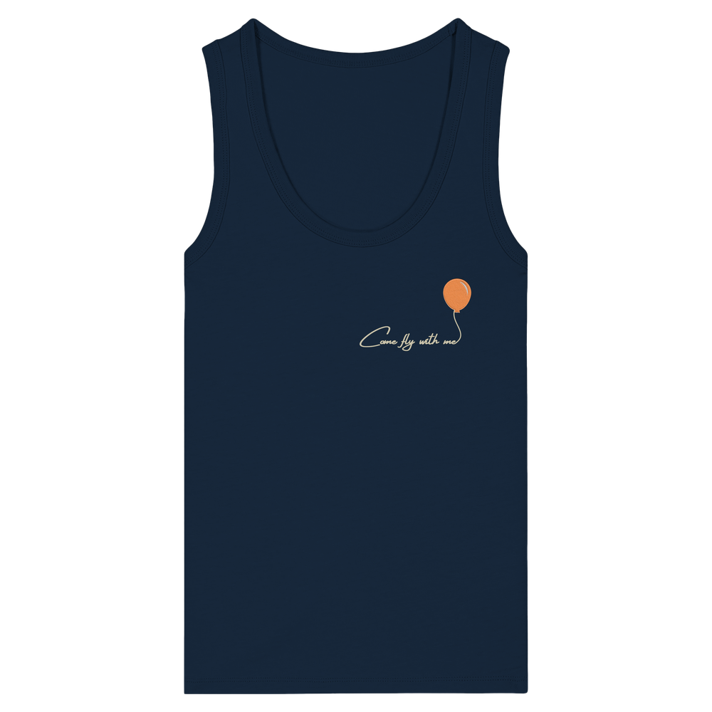 COMEFLYWITHME! (Stick) - Women's Organic Fitted Tank Top