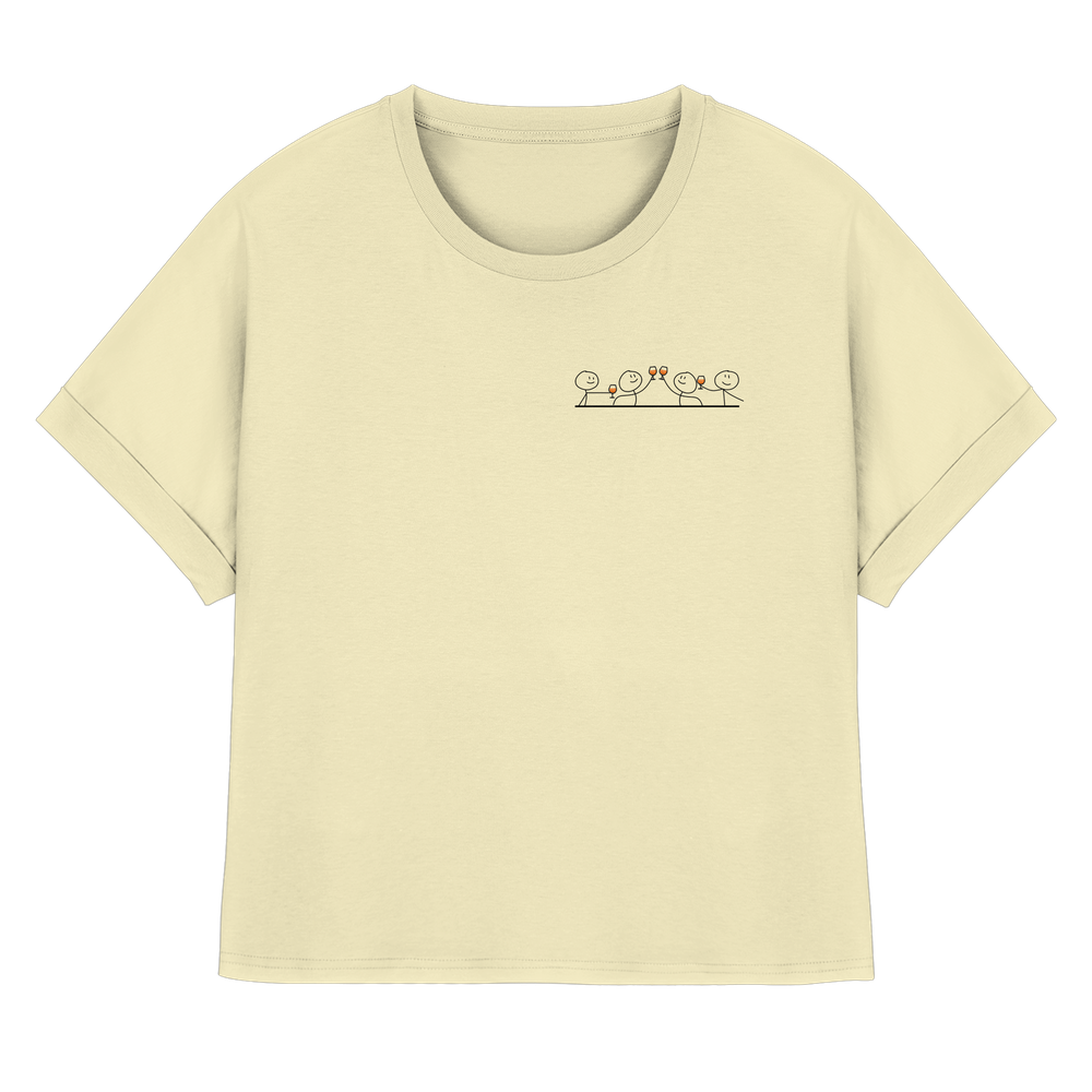 CREWLOVE! - Womens Organic Rolled Sleeves T-Shirt