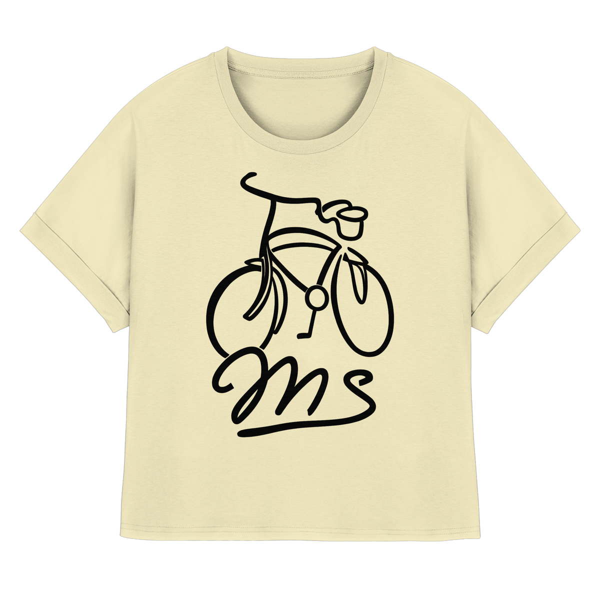 LEEZEMS! - Womens Organic Rolled Sleeves T-Shirt