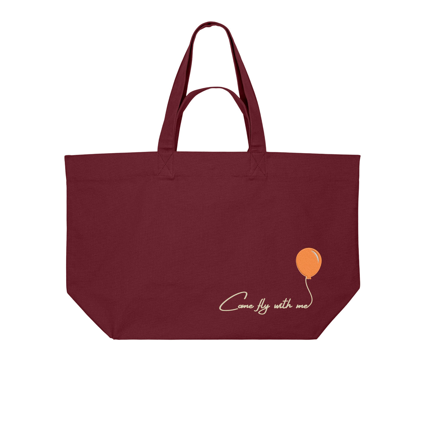 COMEFLYWITHME! (Stick) - Organic Shopping Bag