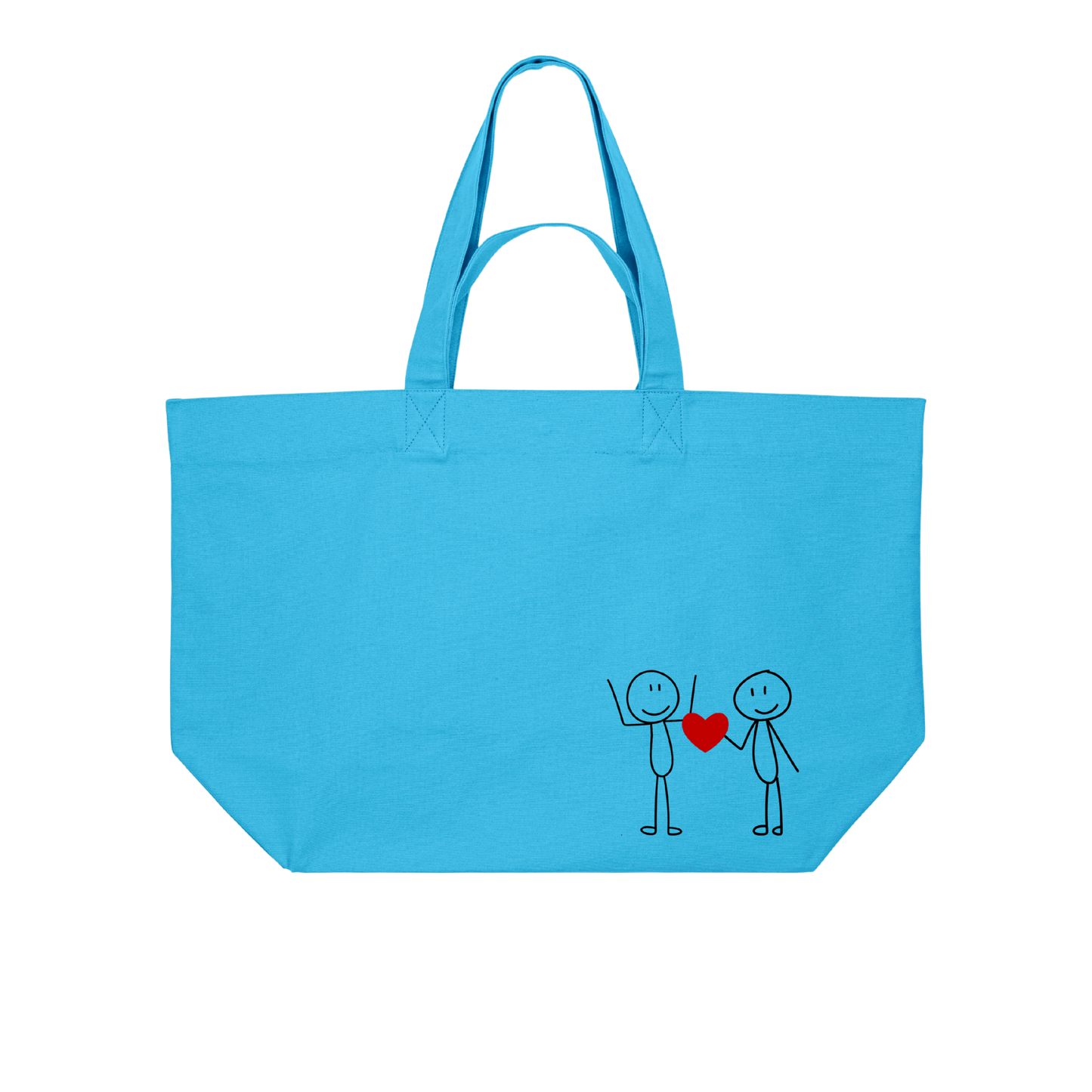 STICKFIGURELOVE! (Stick) - Organic Shopping Bag