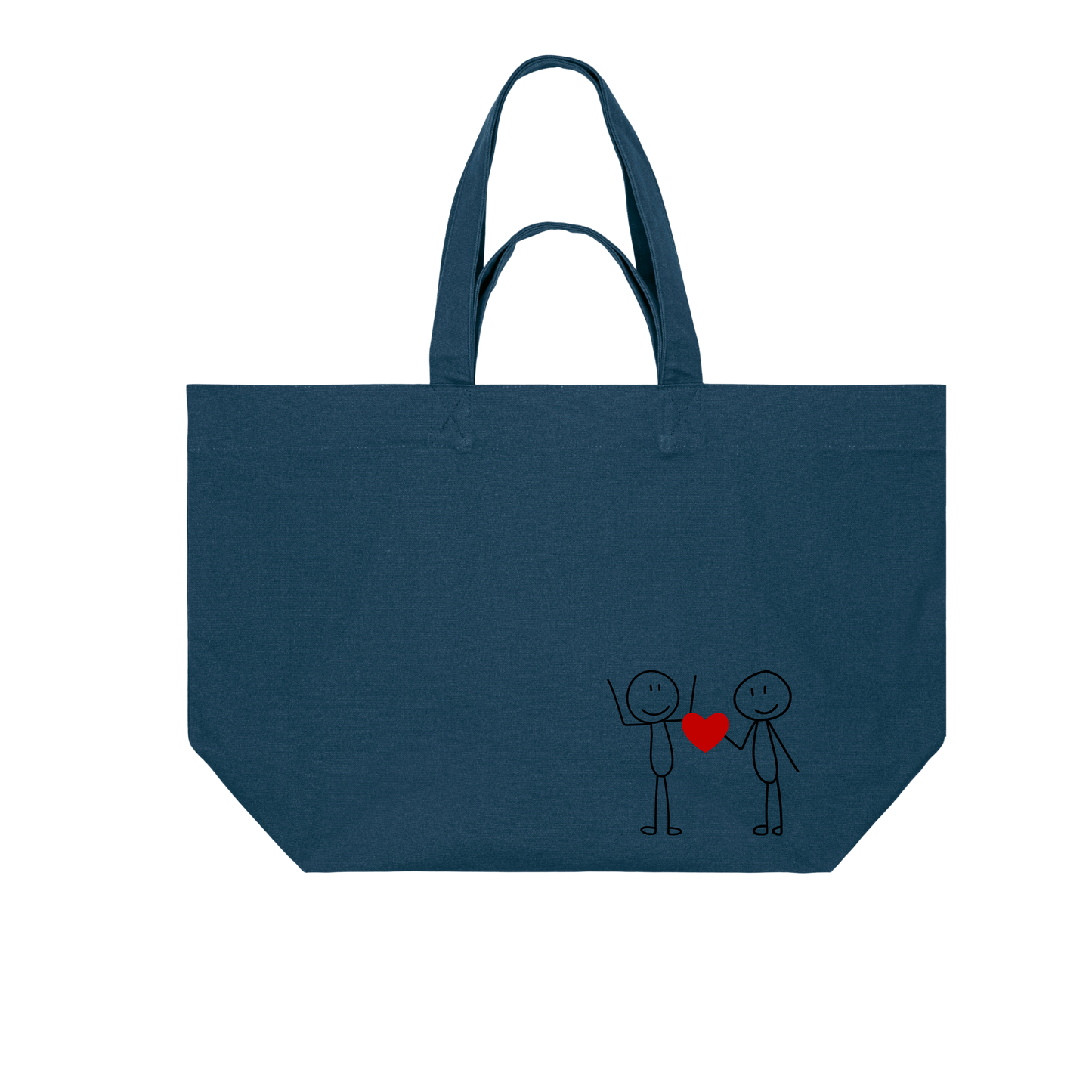 STICKFIGURELOVE! (Stick) - Organic Shopping Bag