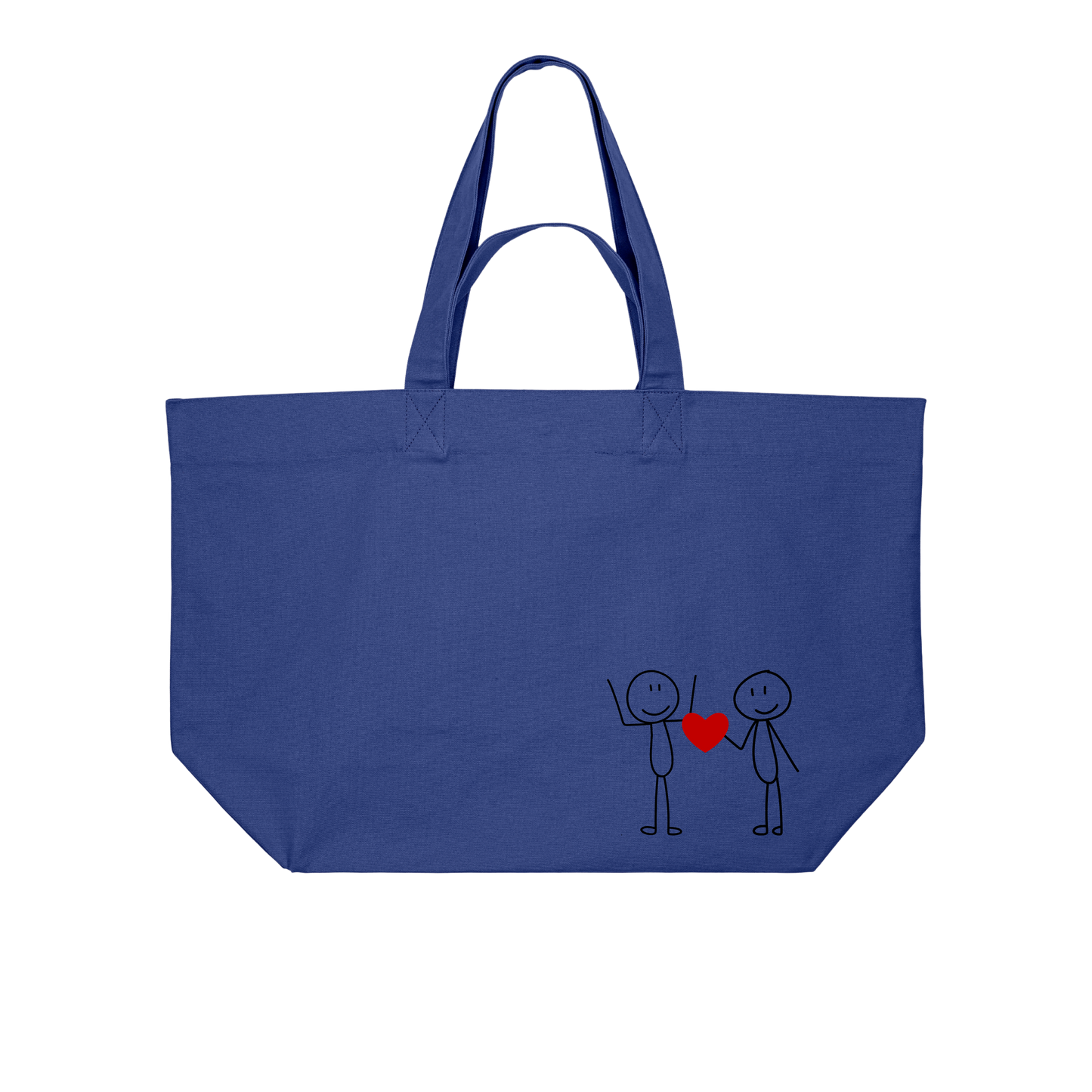 STICKFIGURELOVE! (Stick) - Organic Shopping Bag