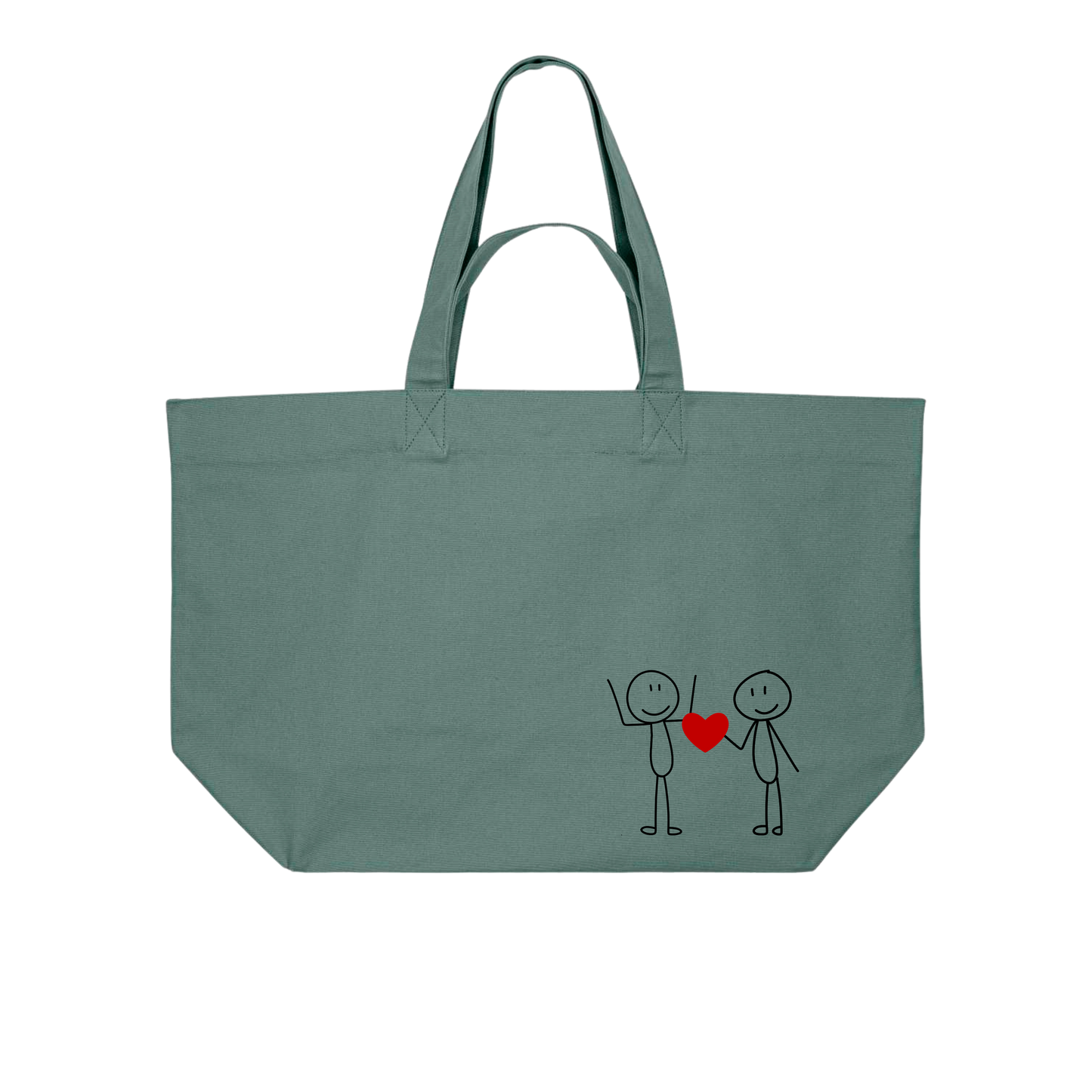 STICKFIGURELOVE! (Stick) - Organic Shopping Bag