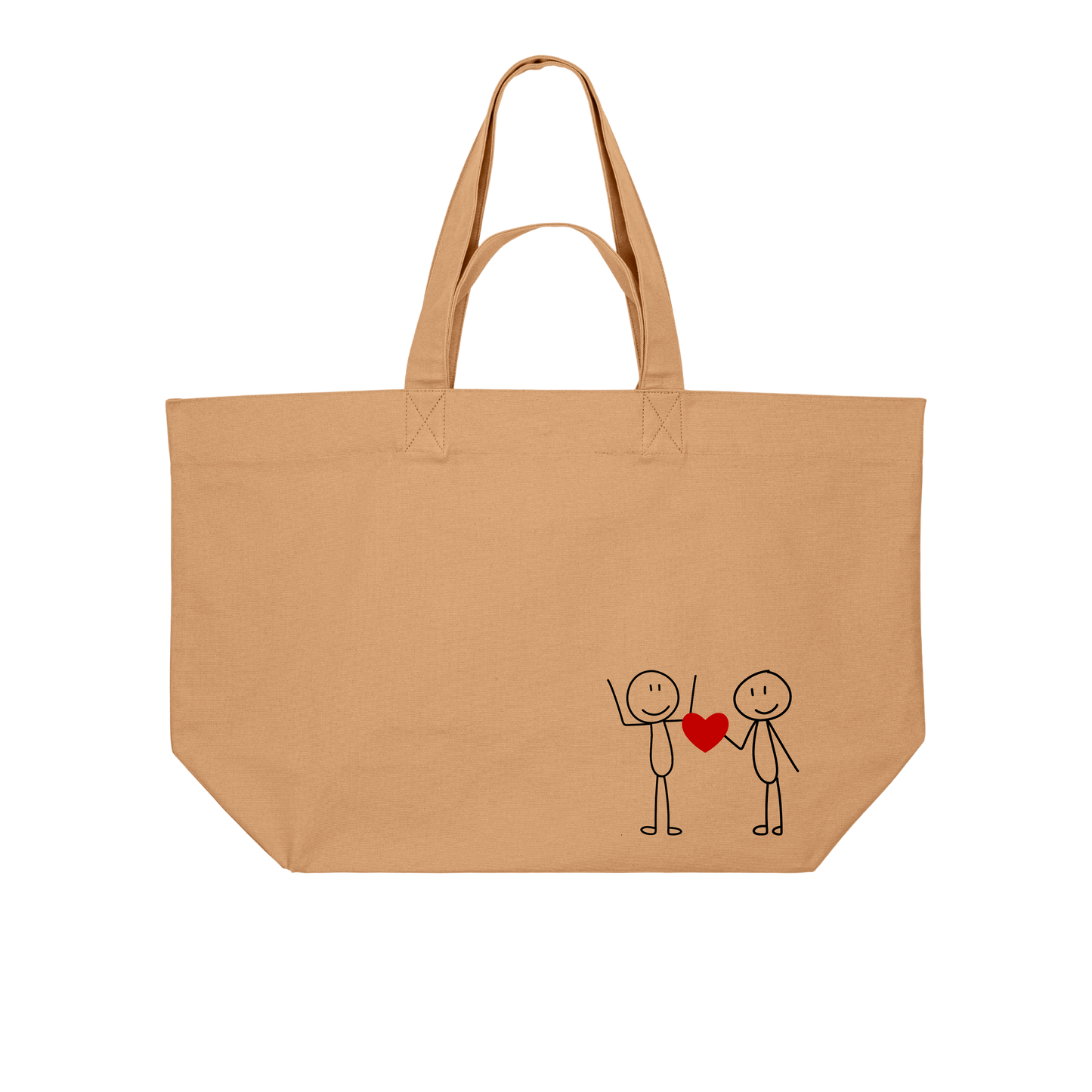 STICKFIGURELOVE! (Stick) - Organic Shopping Bag