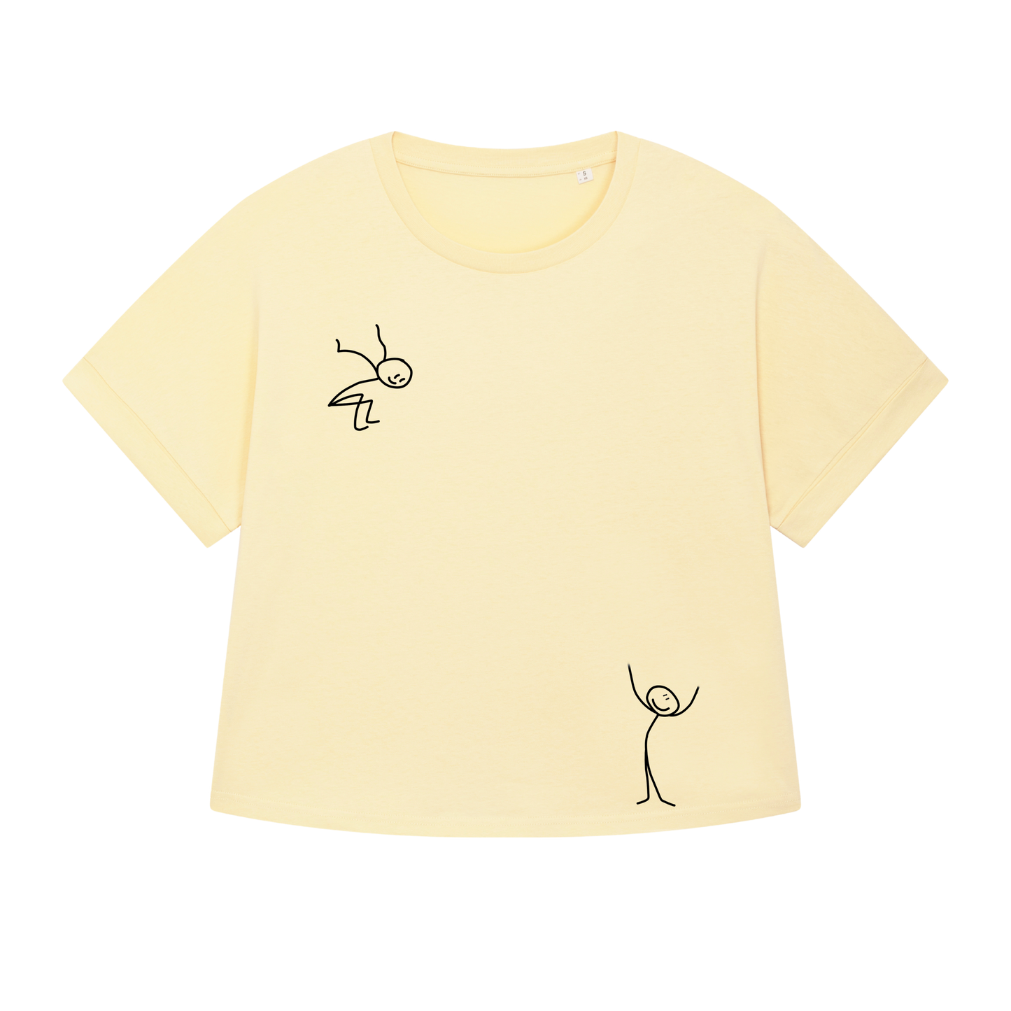 TRUSTME! (Stick)- Womens Organic Rolled Sleeves T-Shirt