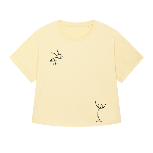 TRUSTME! (Stick)- Womens Organic Rolled Sleeves T-Shirt
