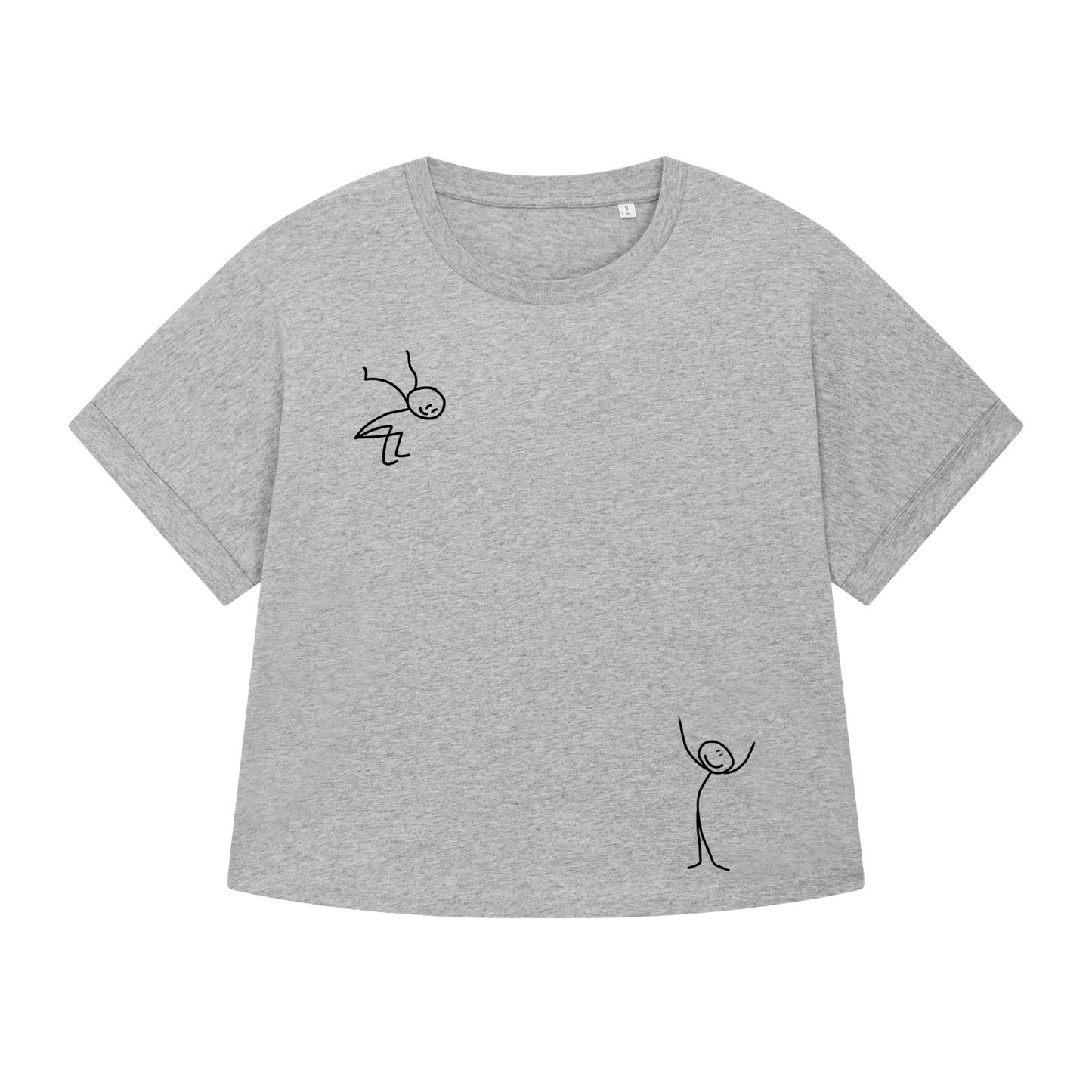TRUSTME! (Stick)- Womens Organic Rolled Sleeves T-Shirt