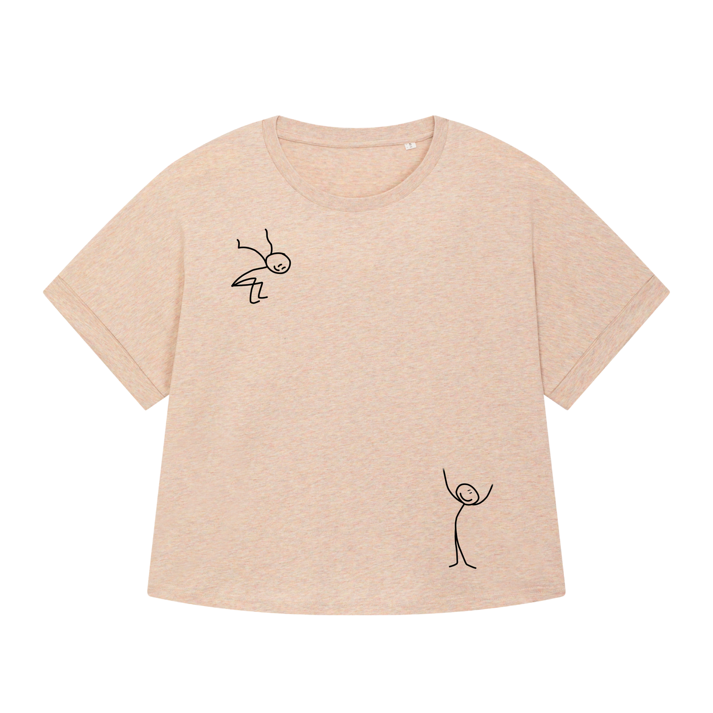 TRUSTME! (Stick)- Womens Organic Rolled Sleeves T-Shirt