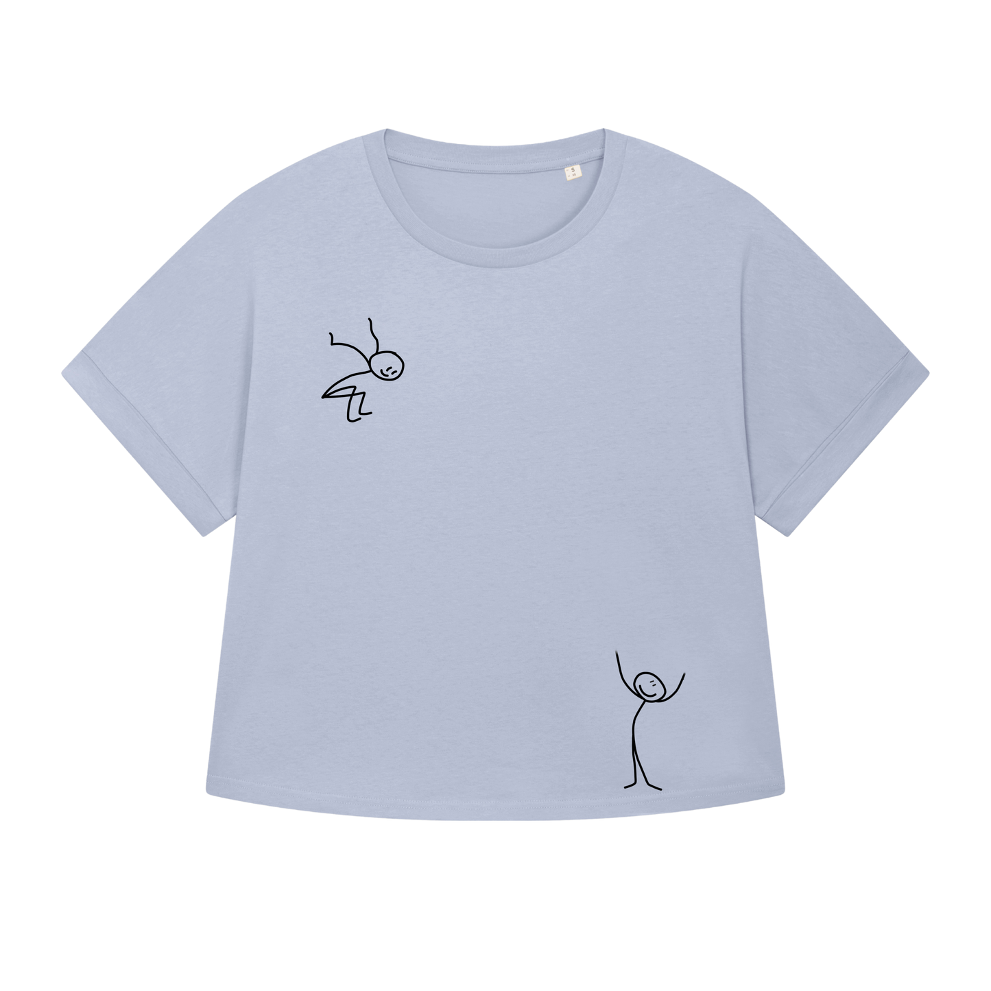 TRUSTME! (Stick)- Womens Organic Rolled Sleeves T-Shirt