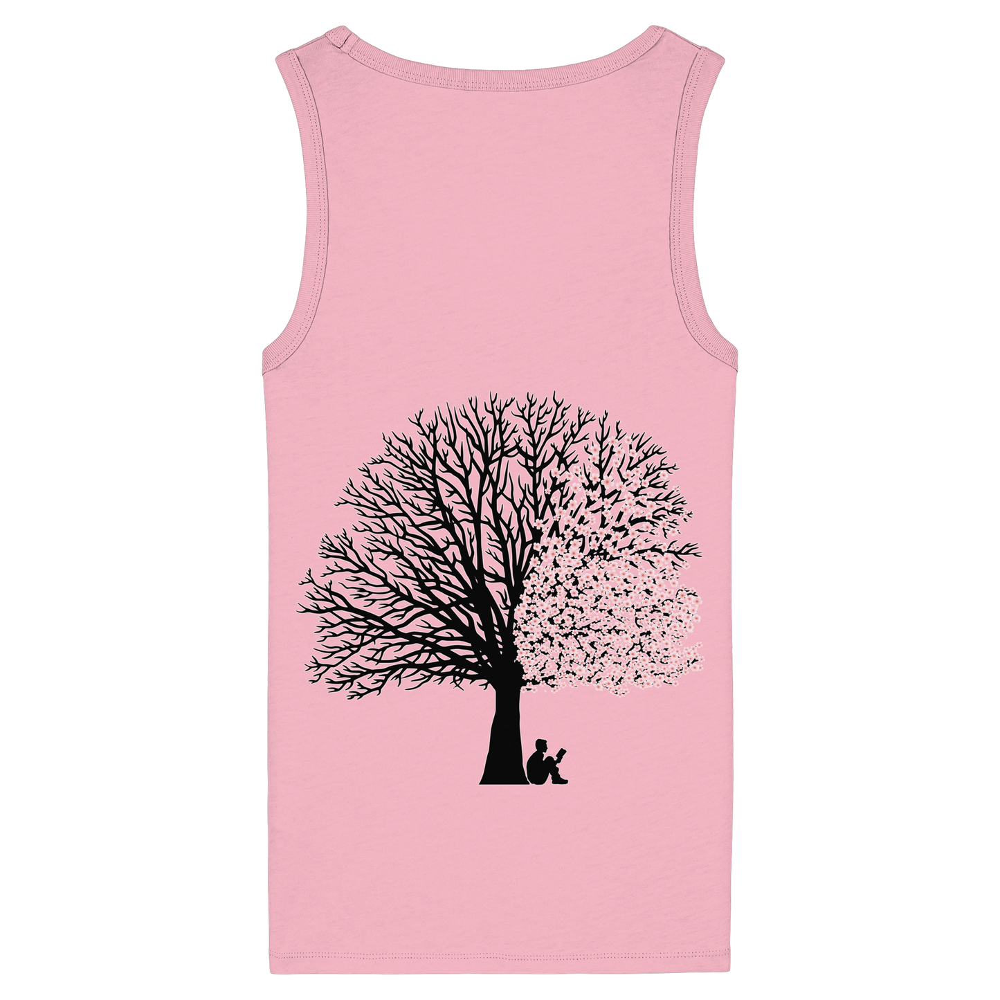CHERRY BLOSSOM SHADOWS! - Women's Organic Fitted Tank Top