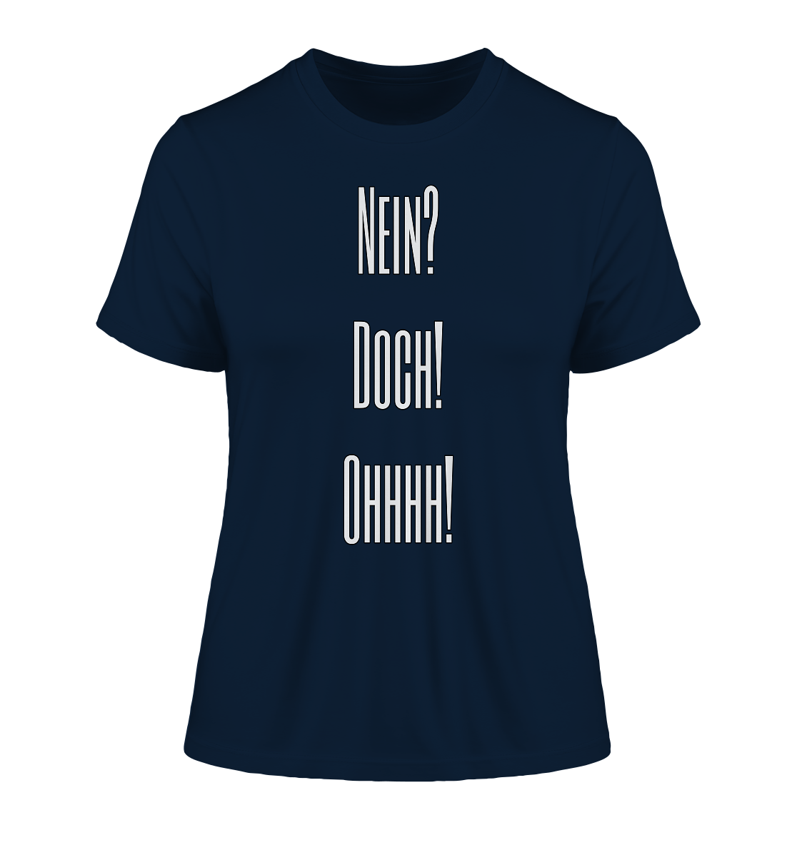 NO? YES! OHHHH! - Fitted Ladies Organic Shirt