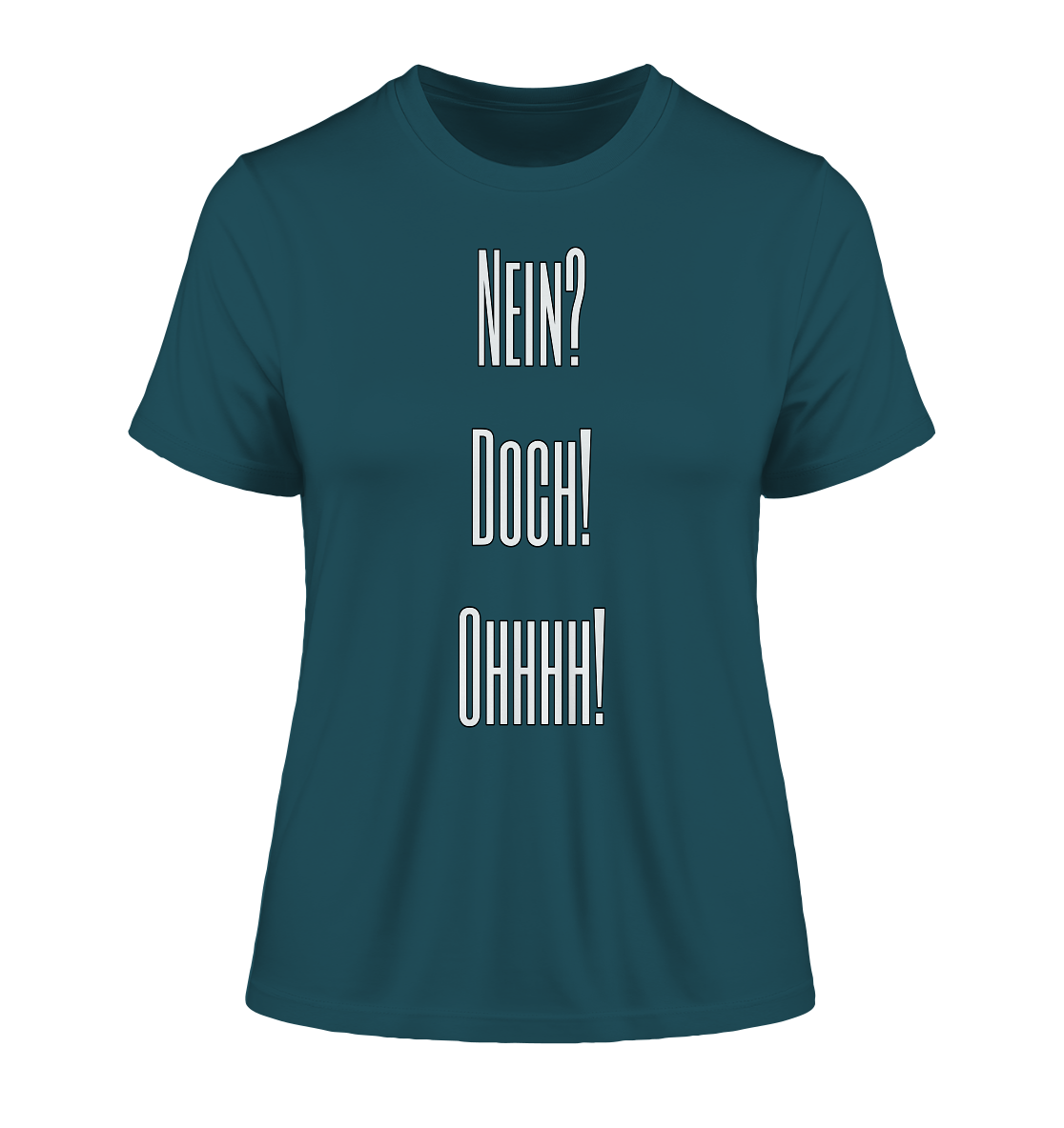 NO? YES! OHHHH! - Fitted Ladies Organic Shirt