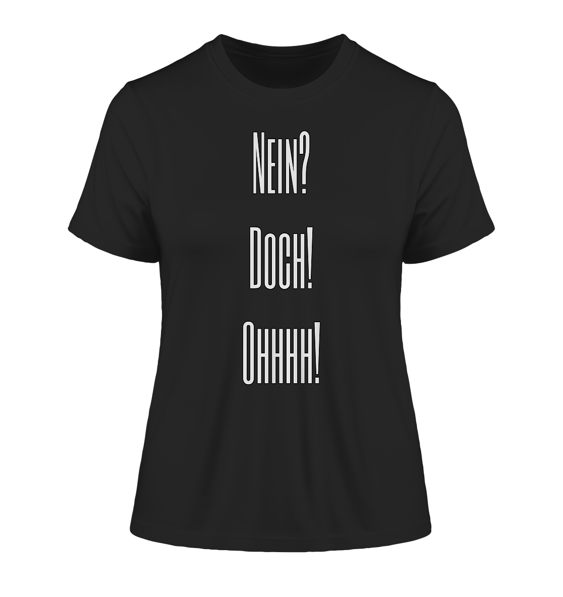 NO? YES! OHHHH! - Fitted Ladies Organic Shirt