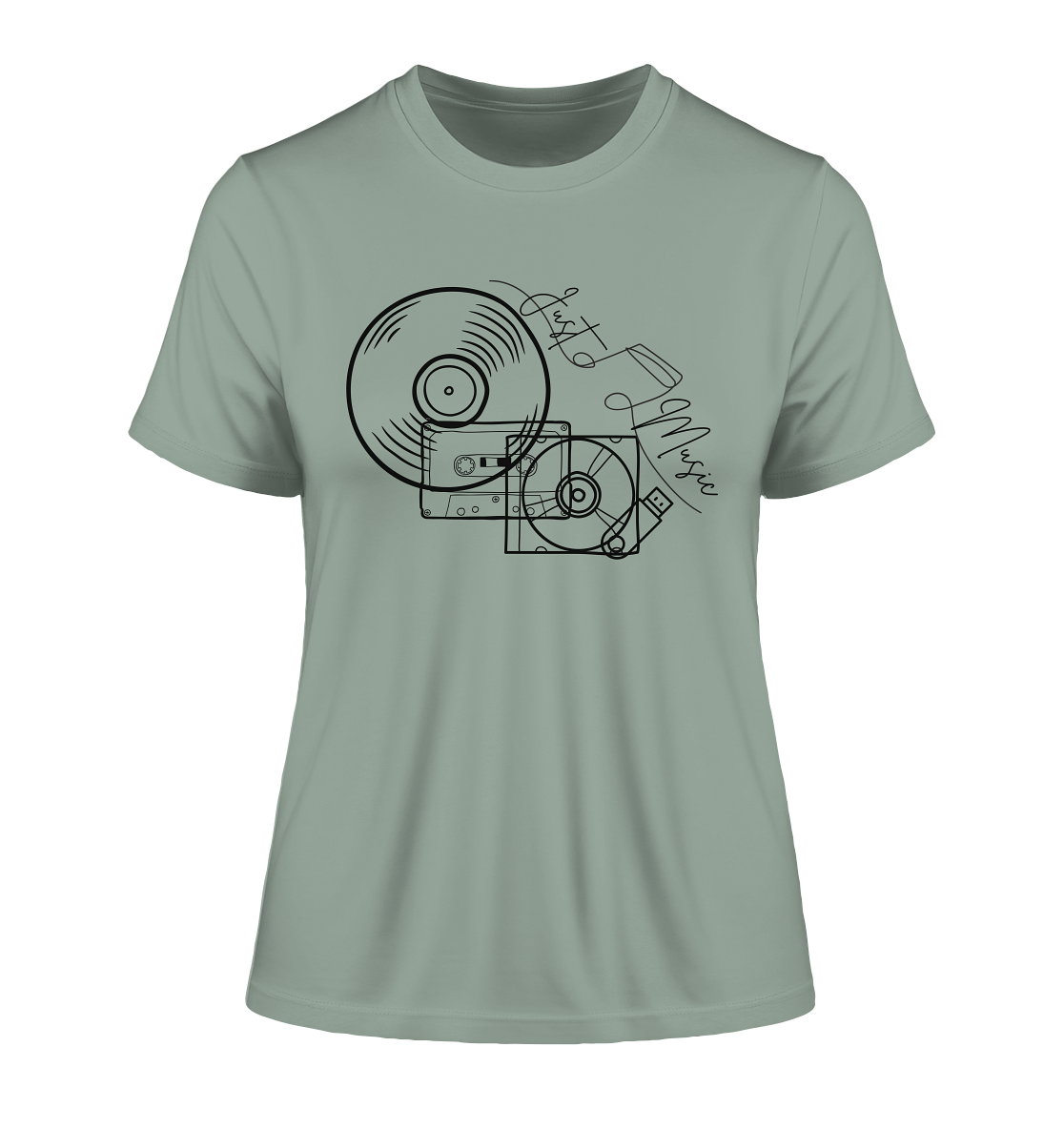 JUSTMUSIC! - Fitted Ladies Organic Shirt