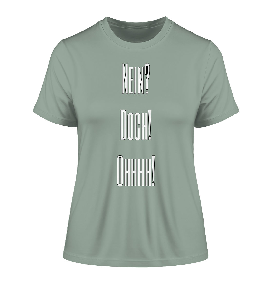 NO? YES! OHHHH! - Fitted Ladies Organic Shirt