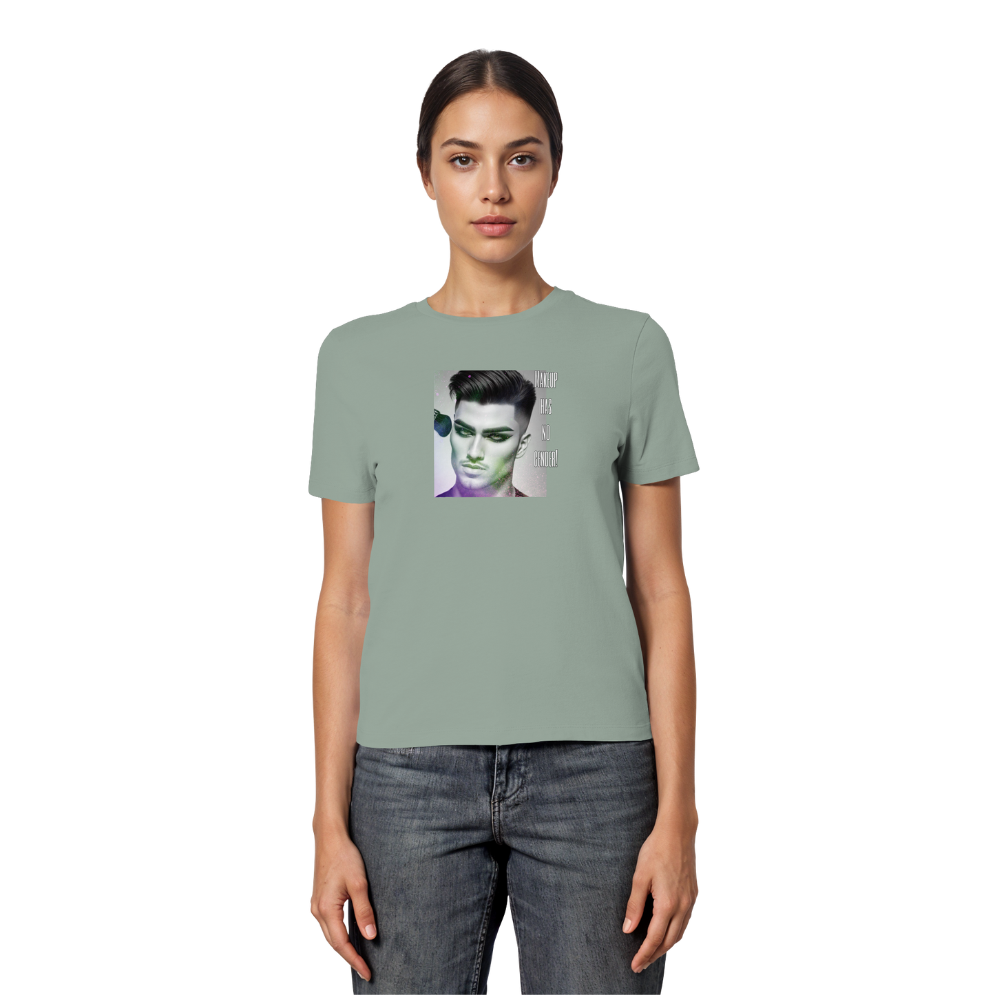 MAKEUPHASNOGENDER! - Fitted Women's Organic Shirt
