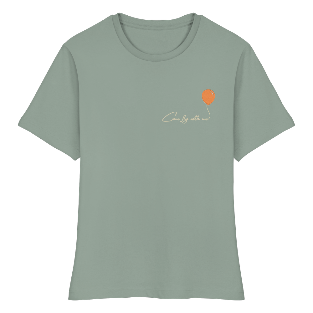 COMEFLYWITHME! (Stick) - Fitted Women's Organic Shirt