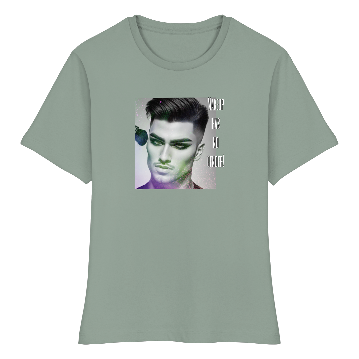 MAKEUPHASNOGENDER! - Fitted Women's Organic Shirt