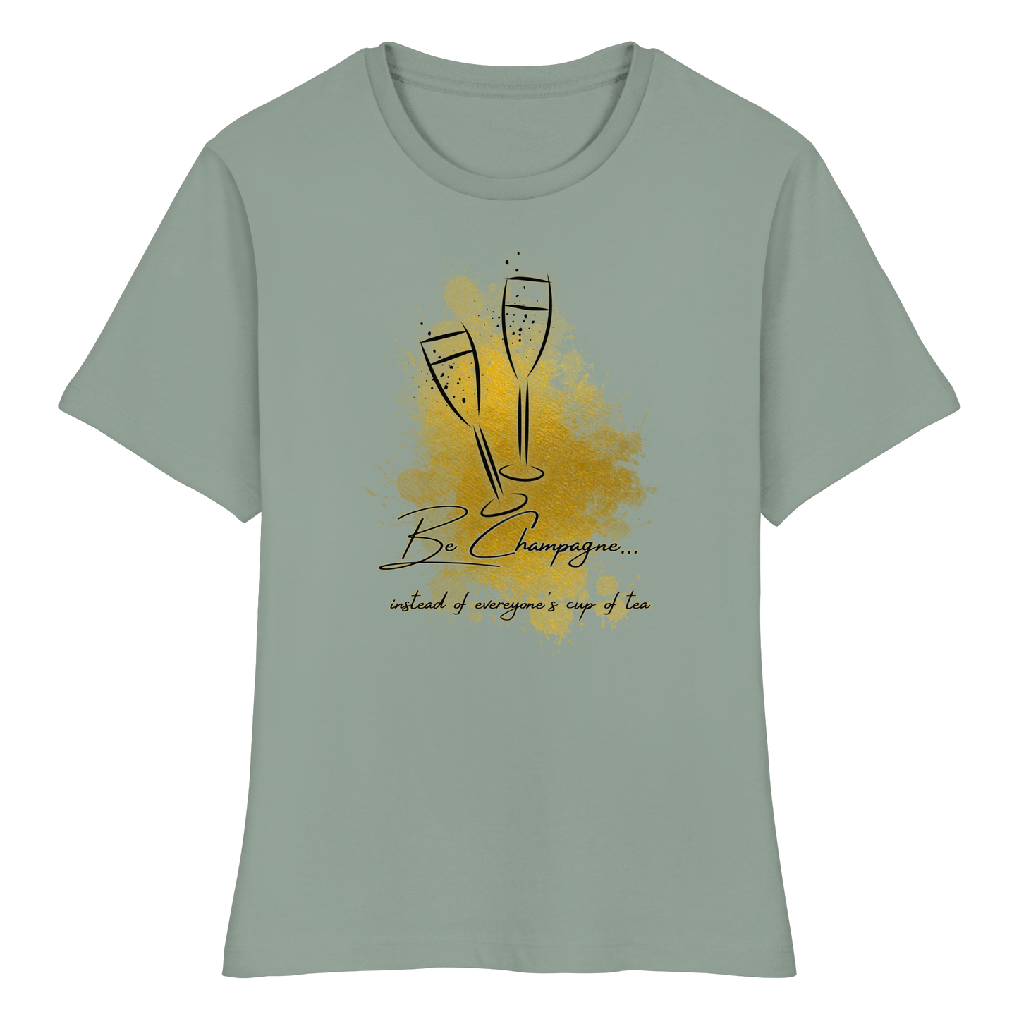 CHAMPAGNE! - Fitted Ladies Organic T-Shirt