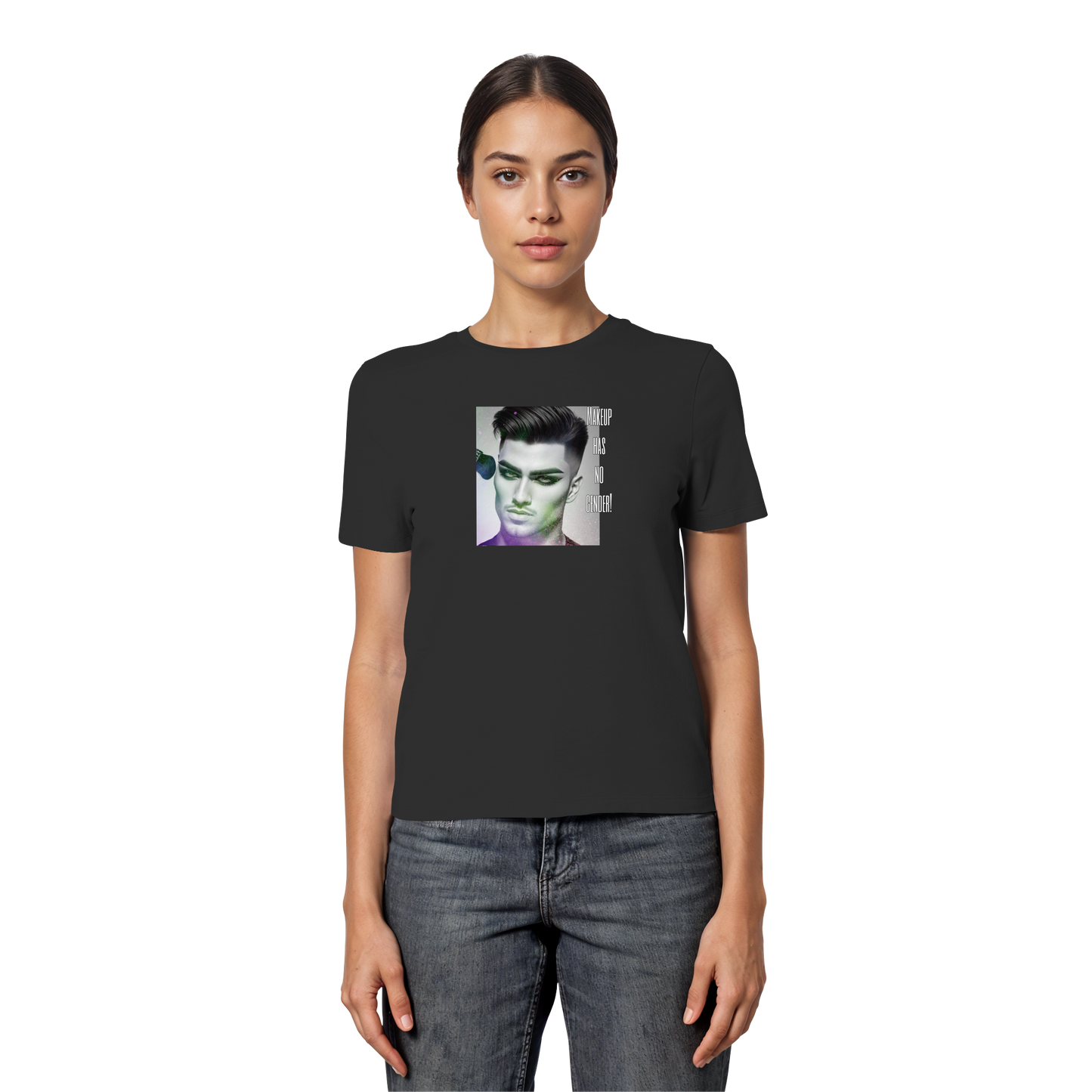 MAKEUPHASNOGENDER! - Fitted Women's Organic Shirt