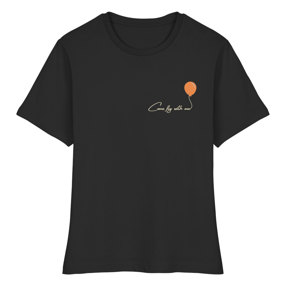 COMEFLYWITHME! (Stick) - Fitted Women's Organic Shirt