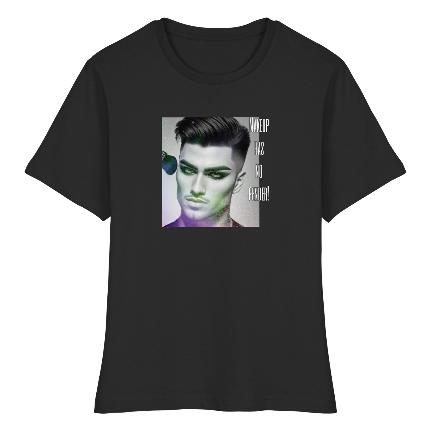 MAKEUPHASNOGENDER! - Fitted Women's Organic Shirt