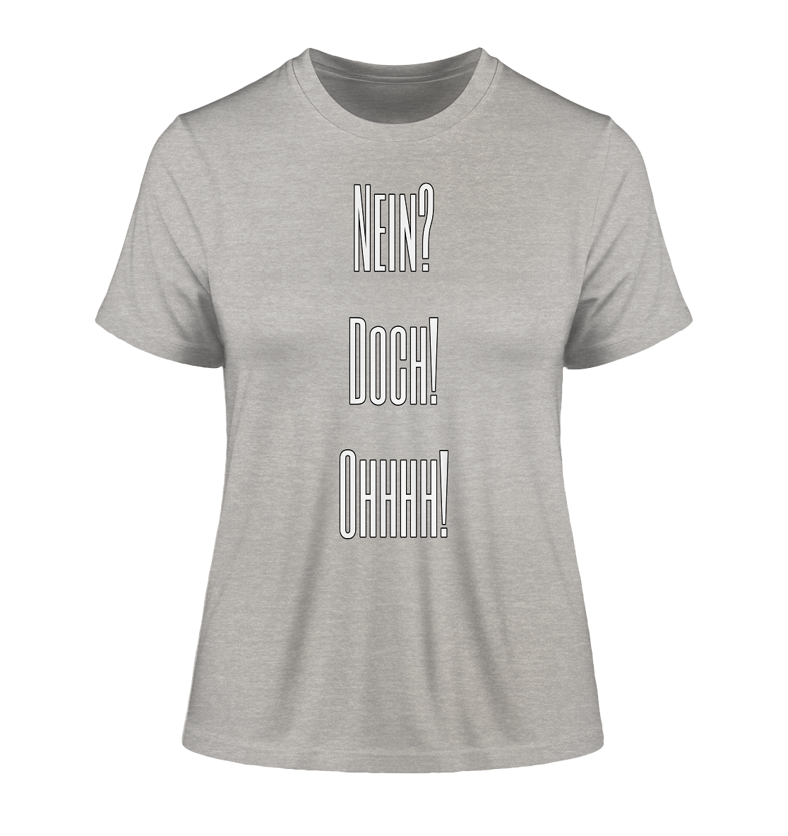 NO? YES! OHHHH! - Fitted Ladies Organic Shirt