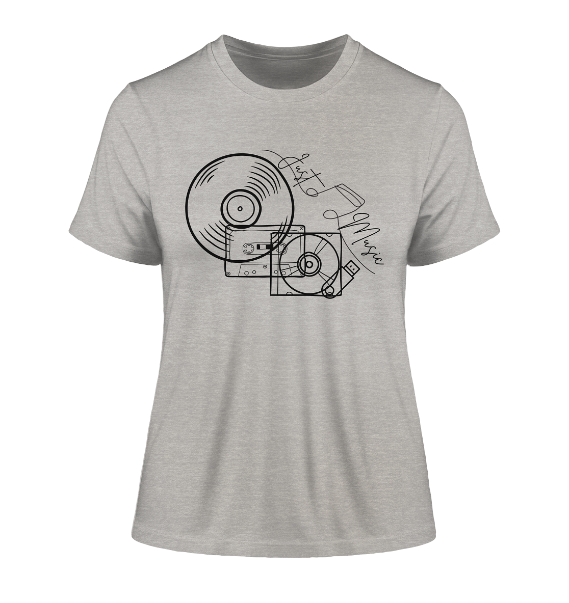 JUSTMUSIC! - Fitted Ladies Organic Shirt