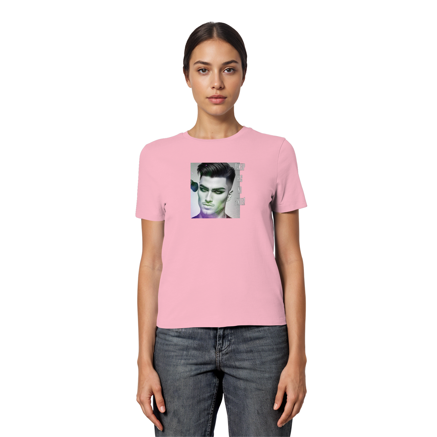 MAKEUPHASNOGENDER! - Fitted Women's Organic Shirt