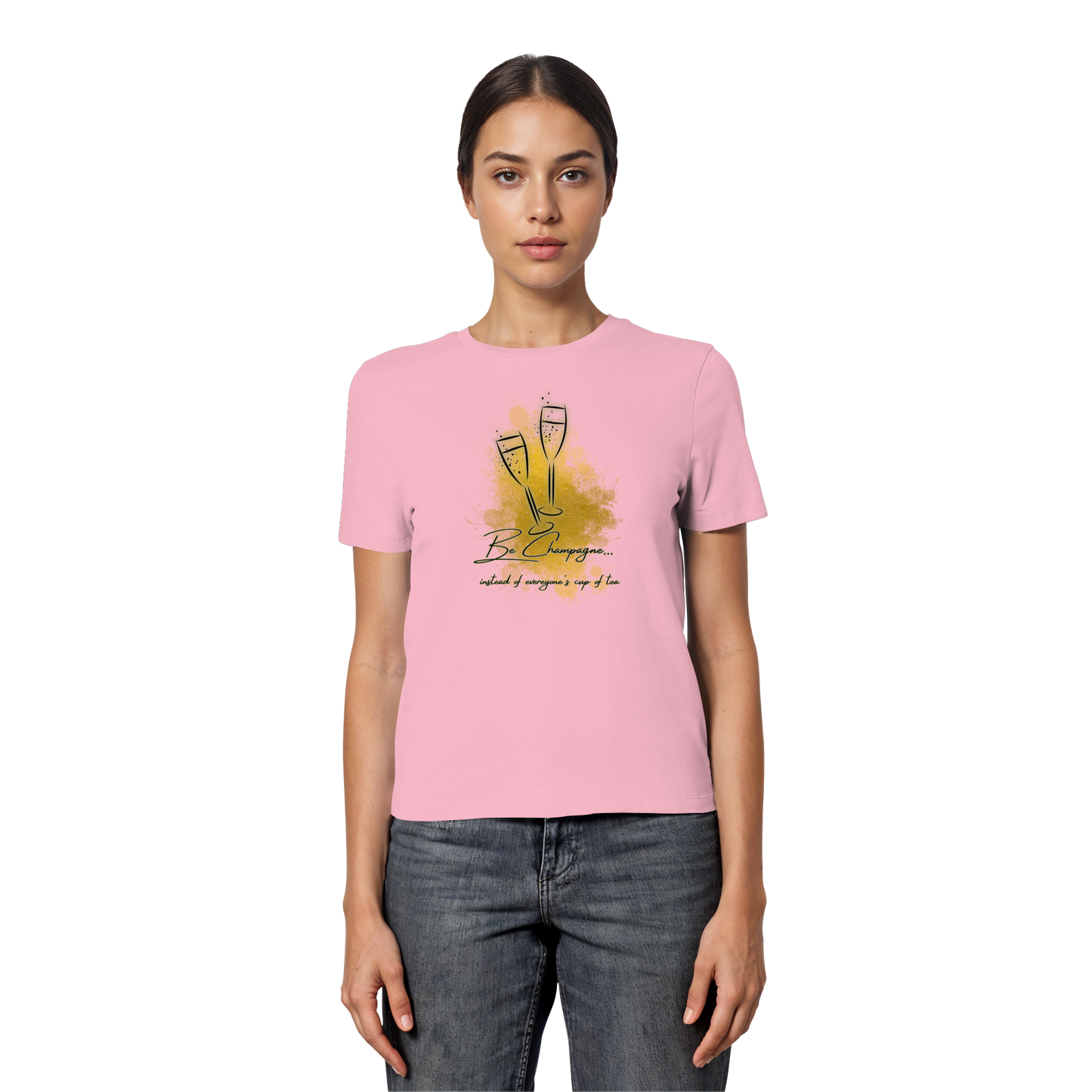 CHAMPAGNE! - Fitted Ladies Organic T-Shirt