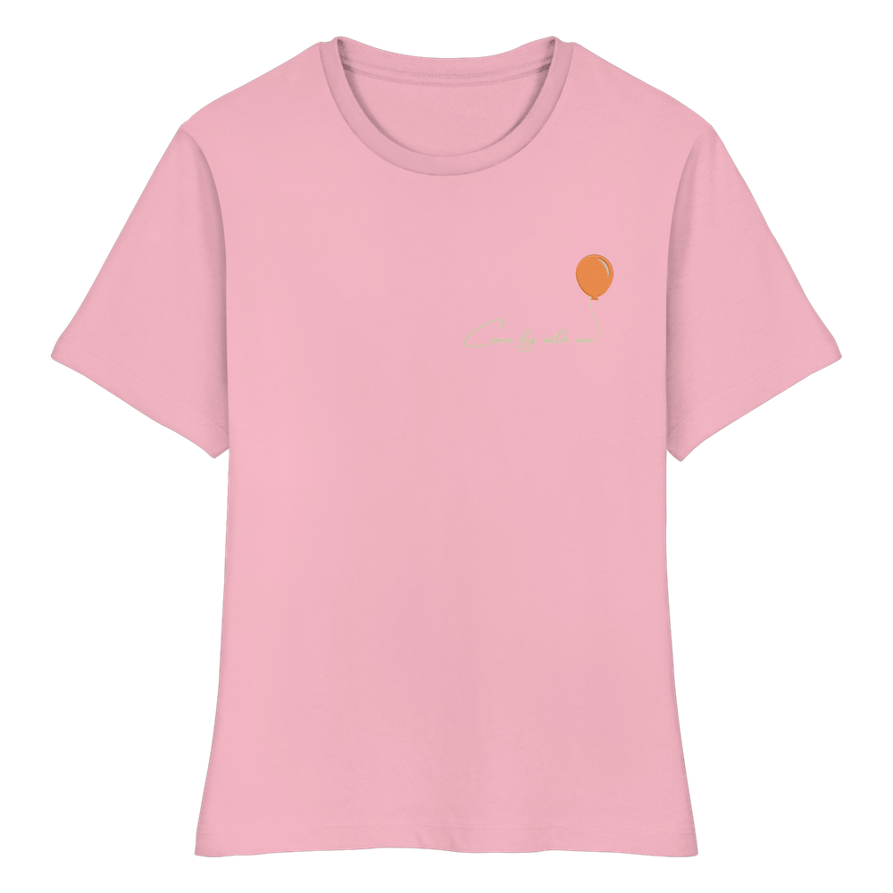 COMEFLYWITHME! (Stick) - Fitted Women's Organic Shirt