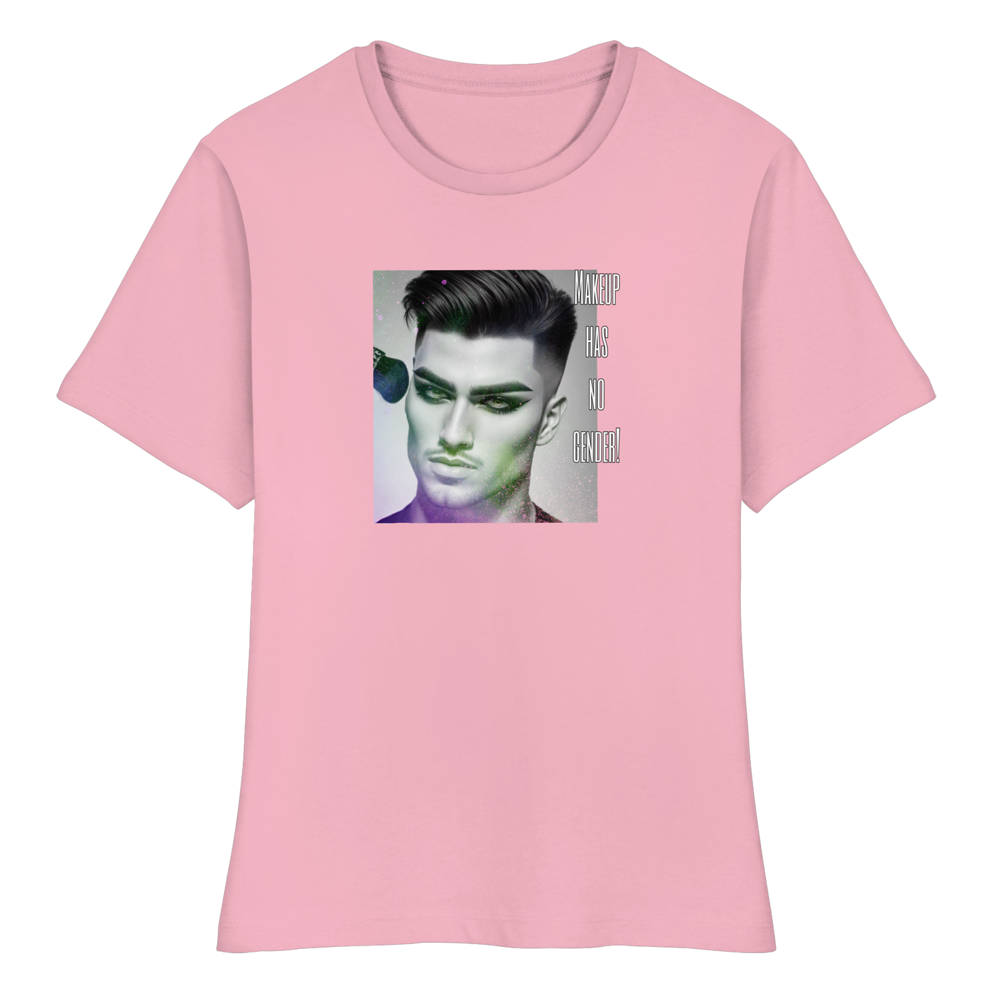 MAKEUPHASNOGENDER! - Fitted Women's Organic Shirt