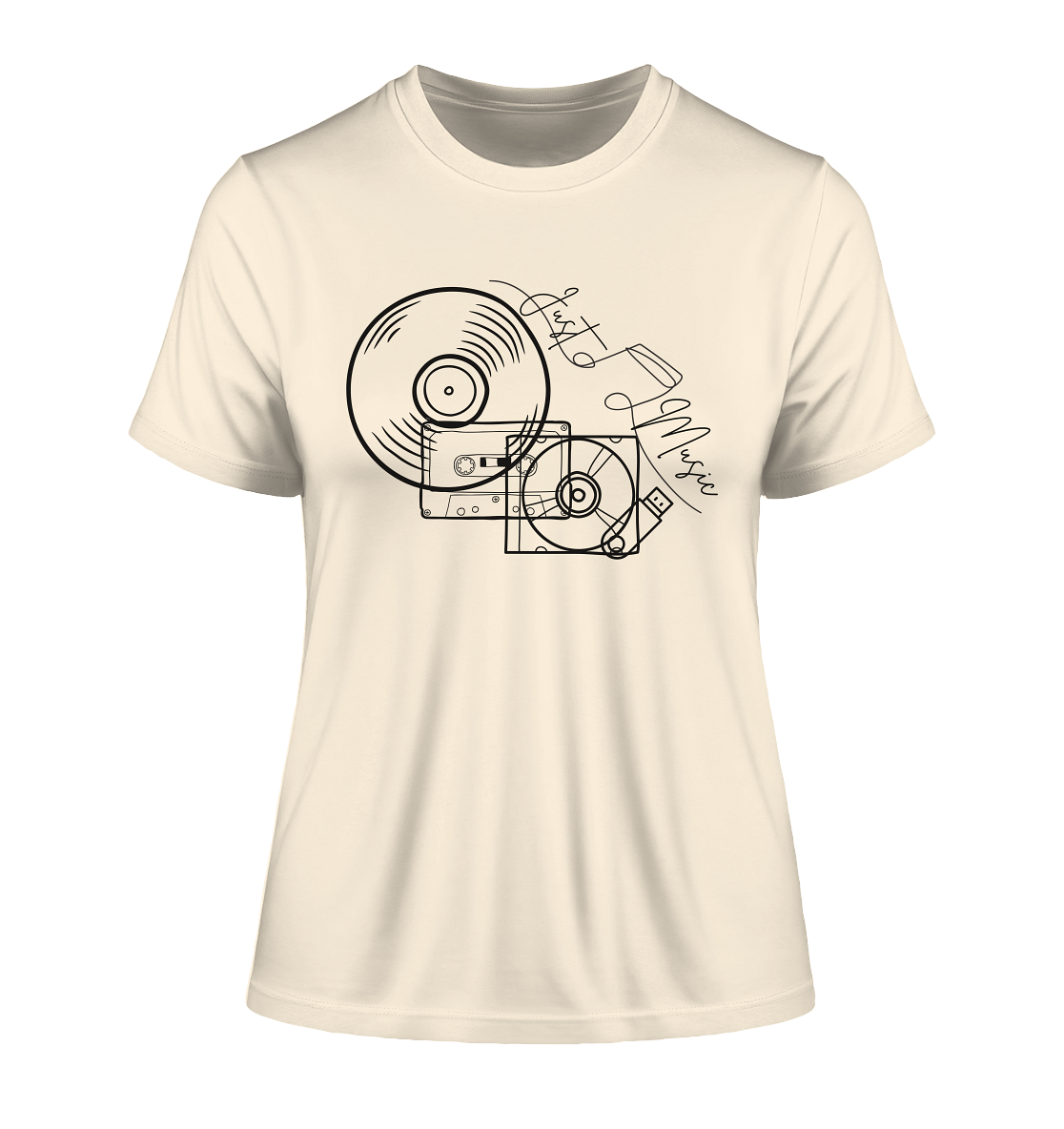 JUSTMUSIC! - Fitted Ladies Organic Shirt