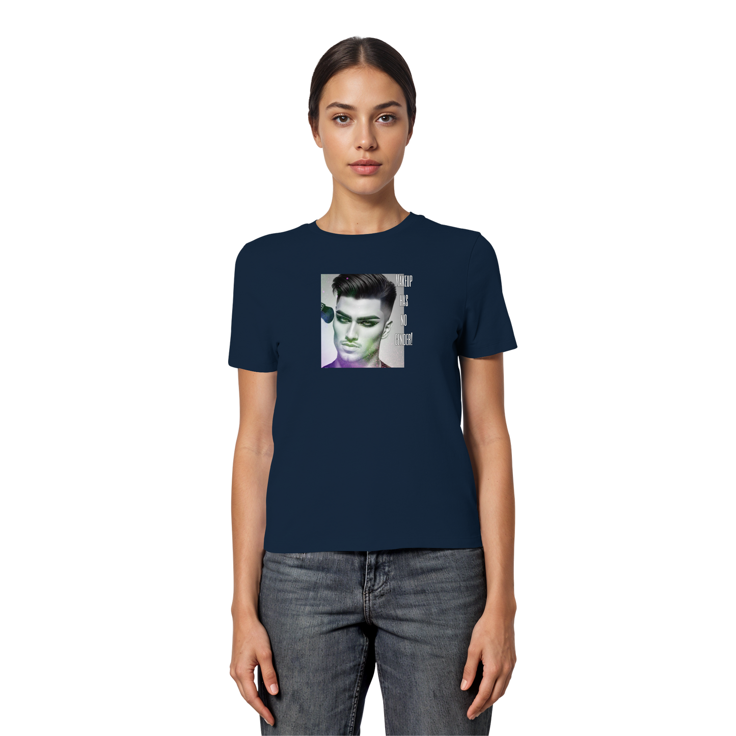 MAKEUPHASNOGENDER! - Fitted Women's Organic Shirt