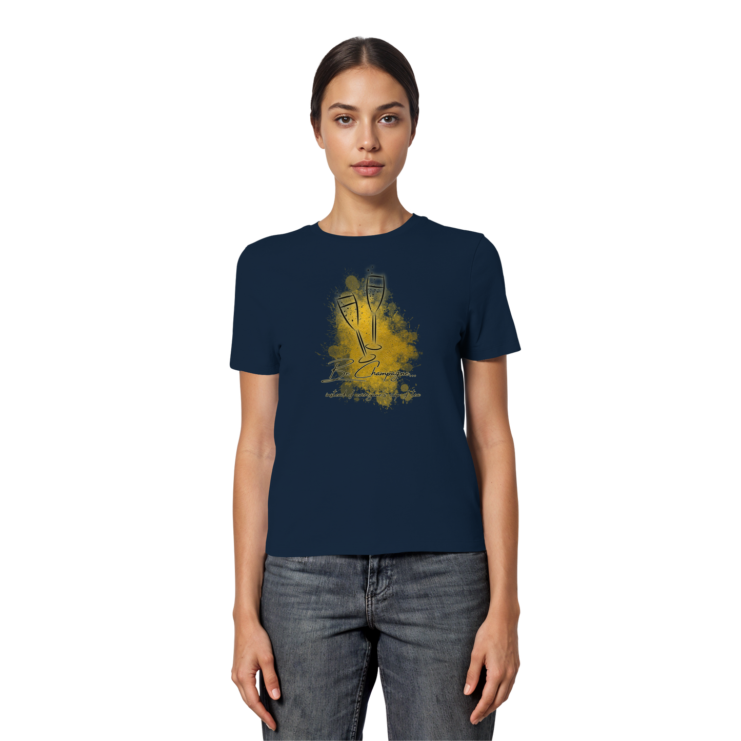 CHAMPAGNE! - Fitted Ladies Organic T-Shirt
