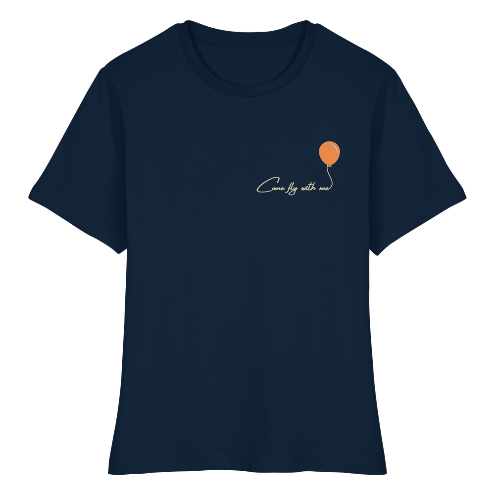 COMEFLYWITHME! (Stick) - Fitted Women's Organic Shirt