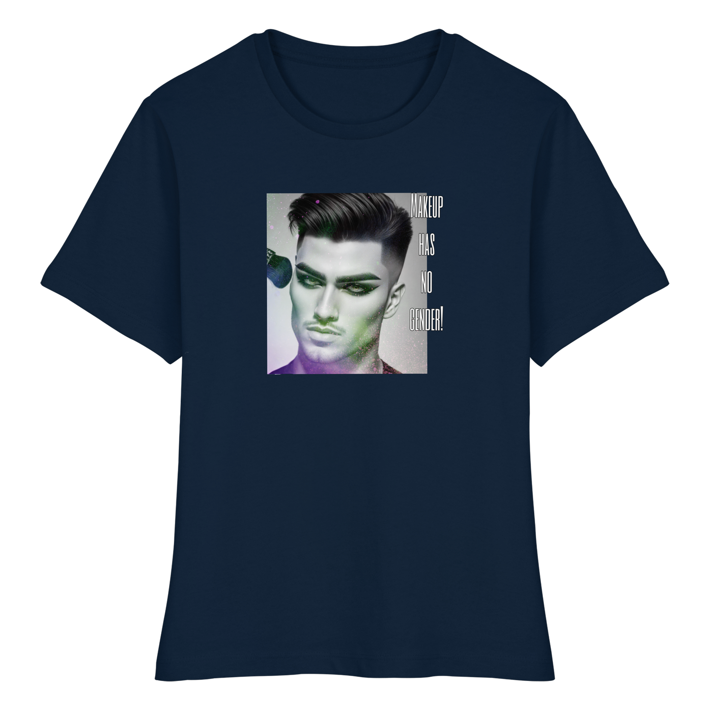 MAKEUPHASNOGENDER! - Fitted Women's Organic Shirt