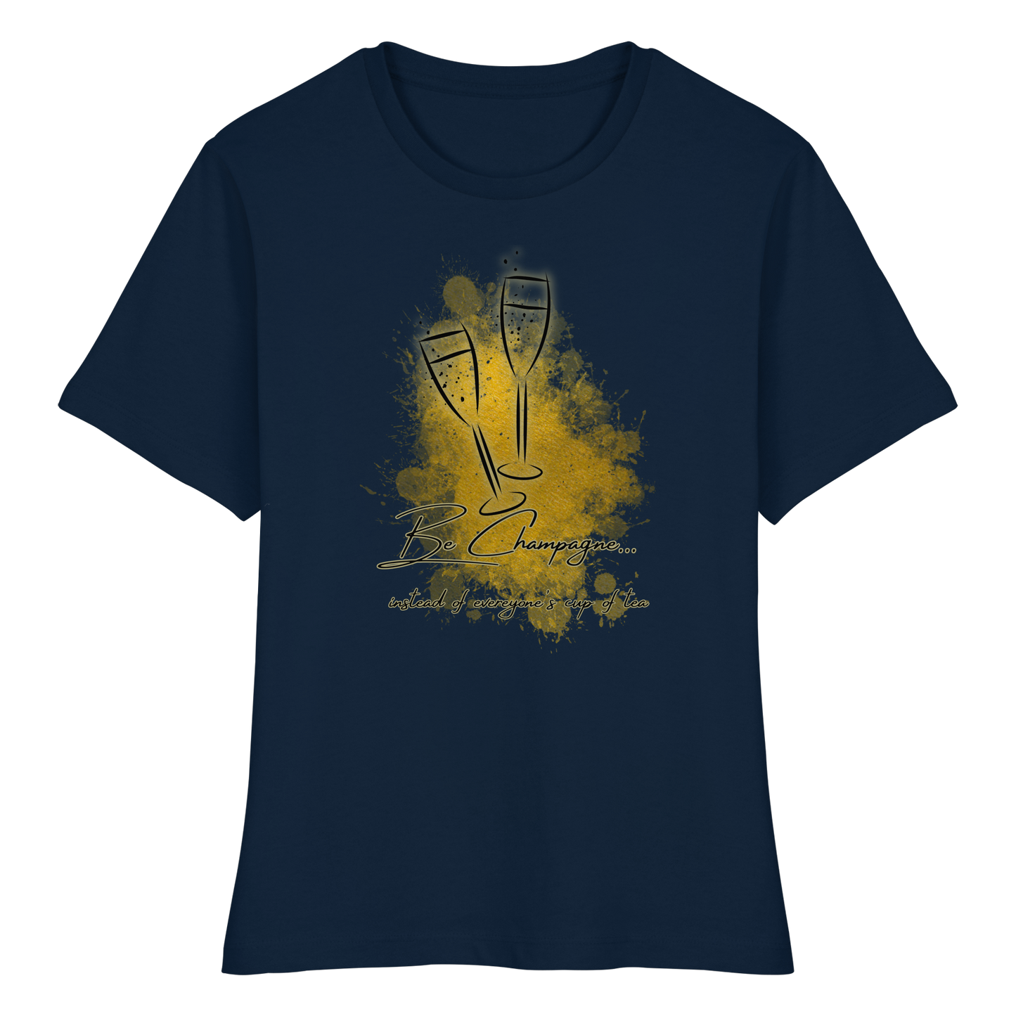 CHAMPAGNE! - Fitted Ladies Organic T-Shirt