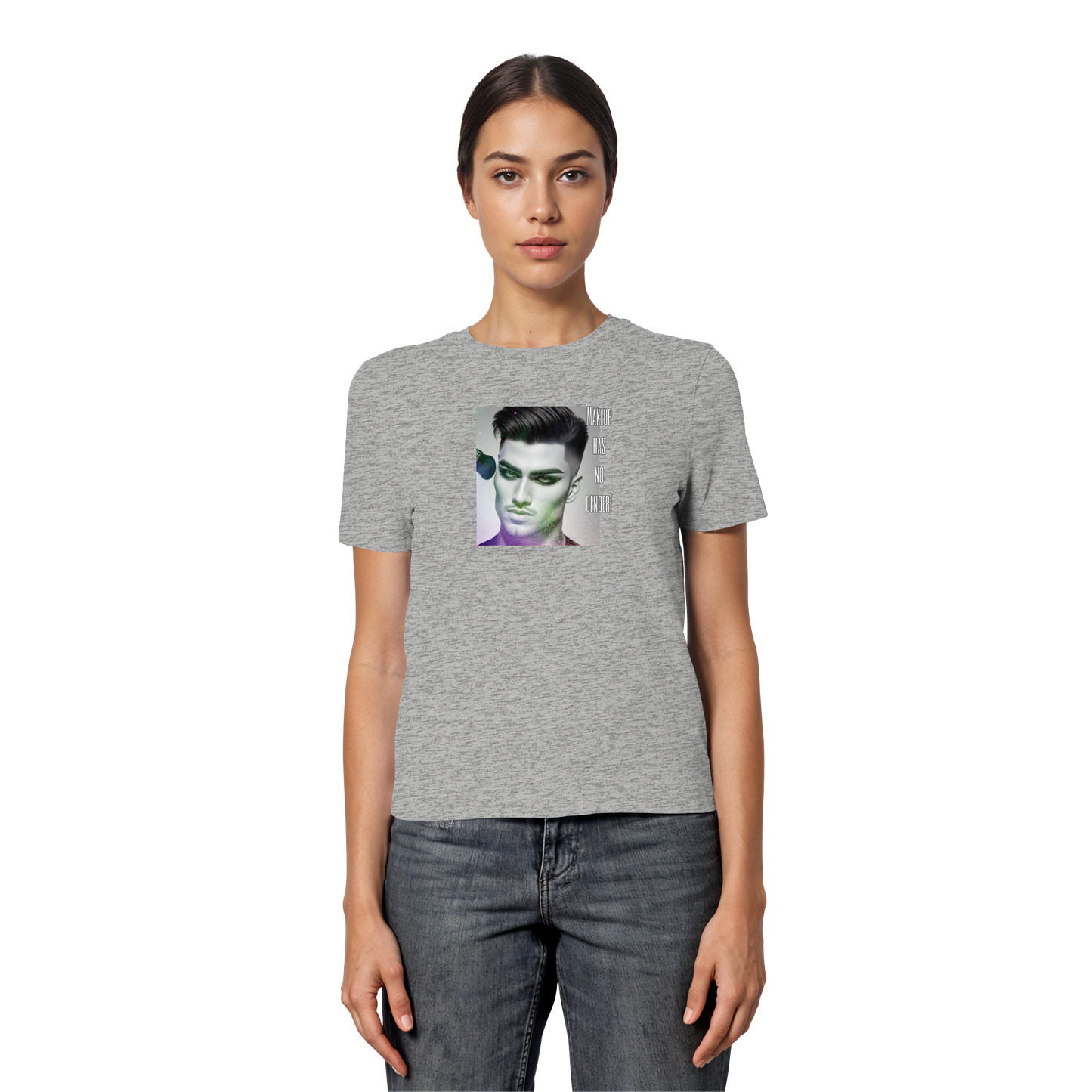 MAKEUPHASNOGENDER! - Fitted Women's Organic Shirt