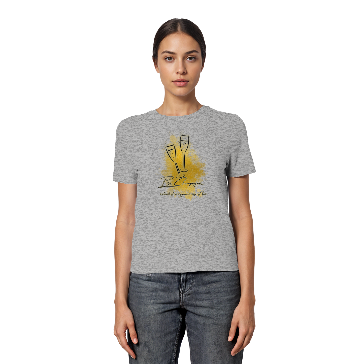 CHAMPAGNE! - Fitted Ladies Organic T-Shirt